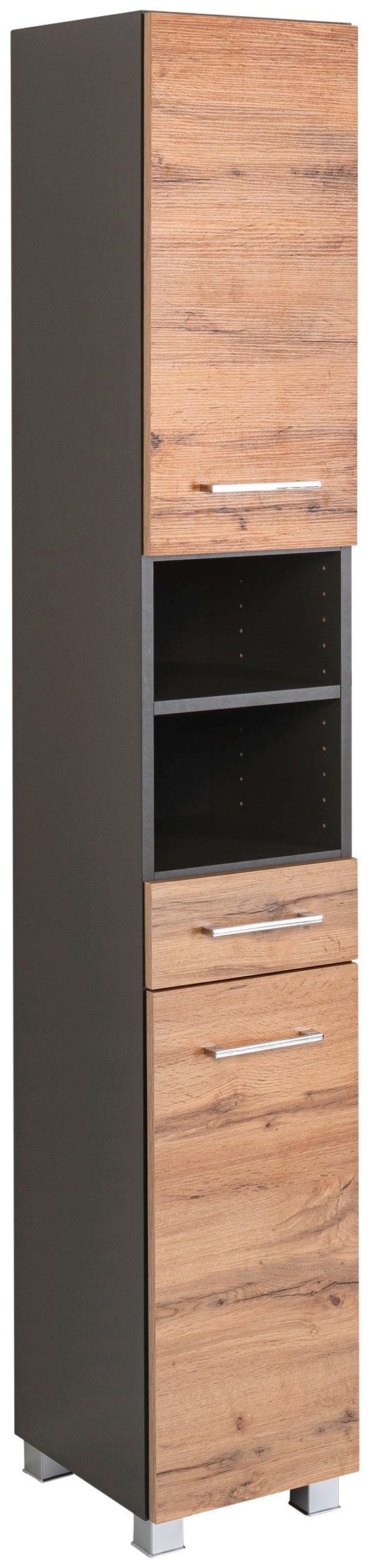 welltime Badkamerserie Avignon met 3d-spiegelkast met led-opzetlamp (3-delig)