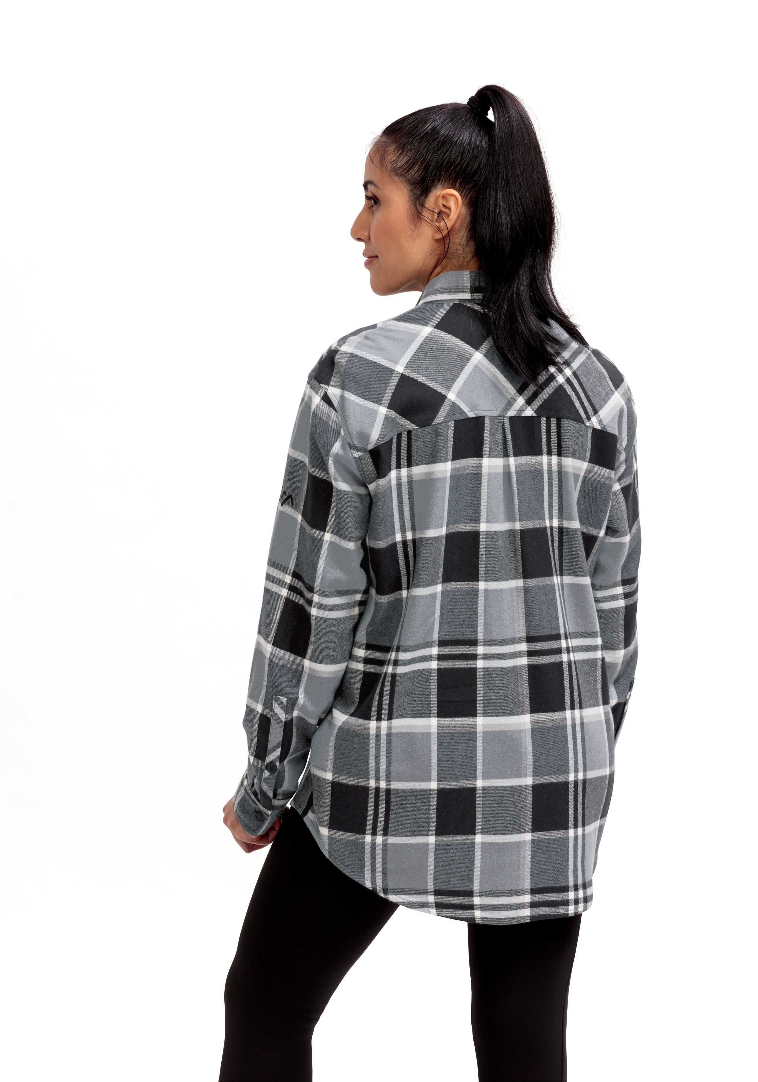 Maier Sports Flanellen blouse Predeal 2.0 W warm dames overhemd in klassieke ruitlook