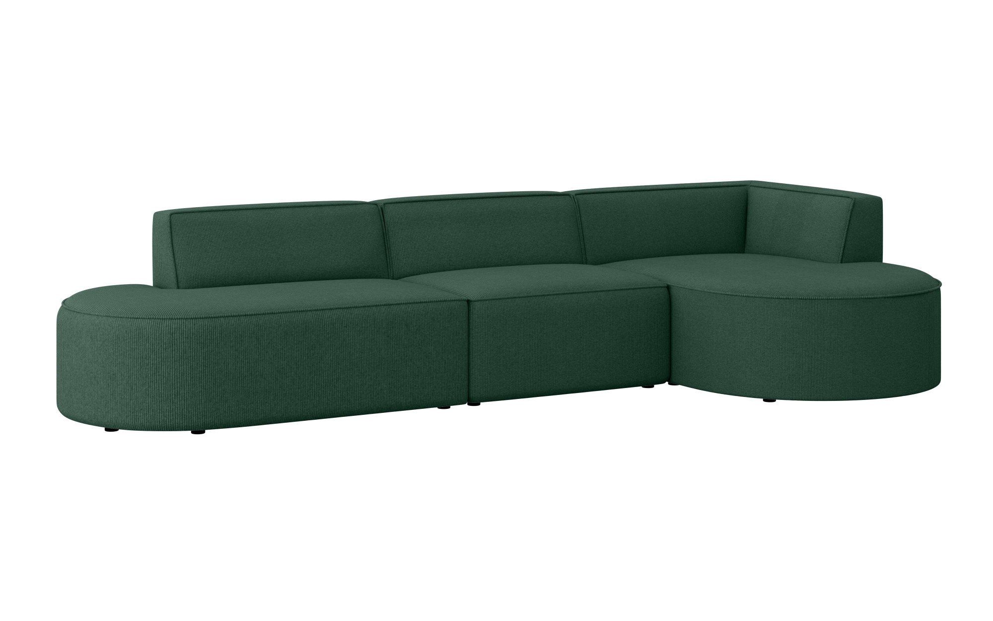 andas Hoekbank EIVIND designerbank met ottomane rechts/links, B/D/H: 343/159/72 cm