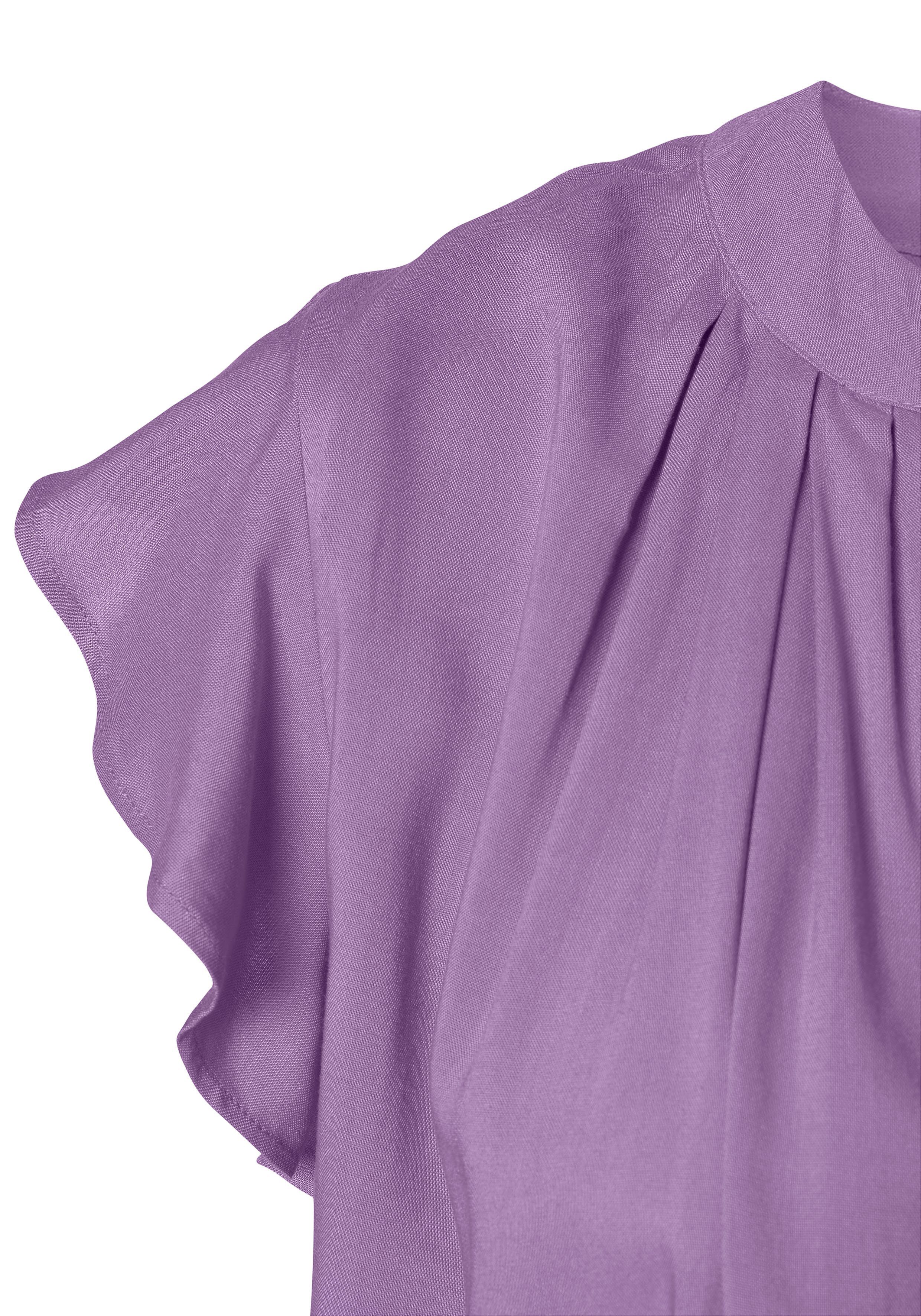 Lascana Blouse zonder sluiting met ruches-mouwen, korte mouwen blouse, elegant