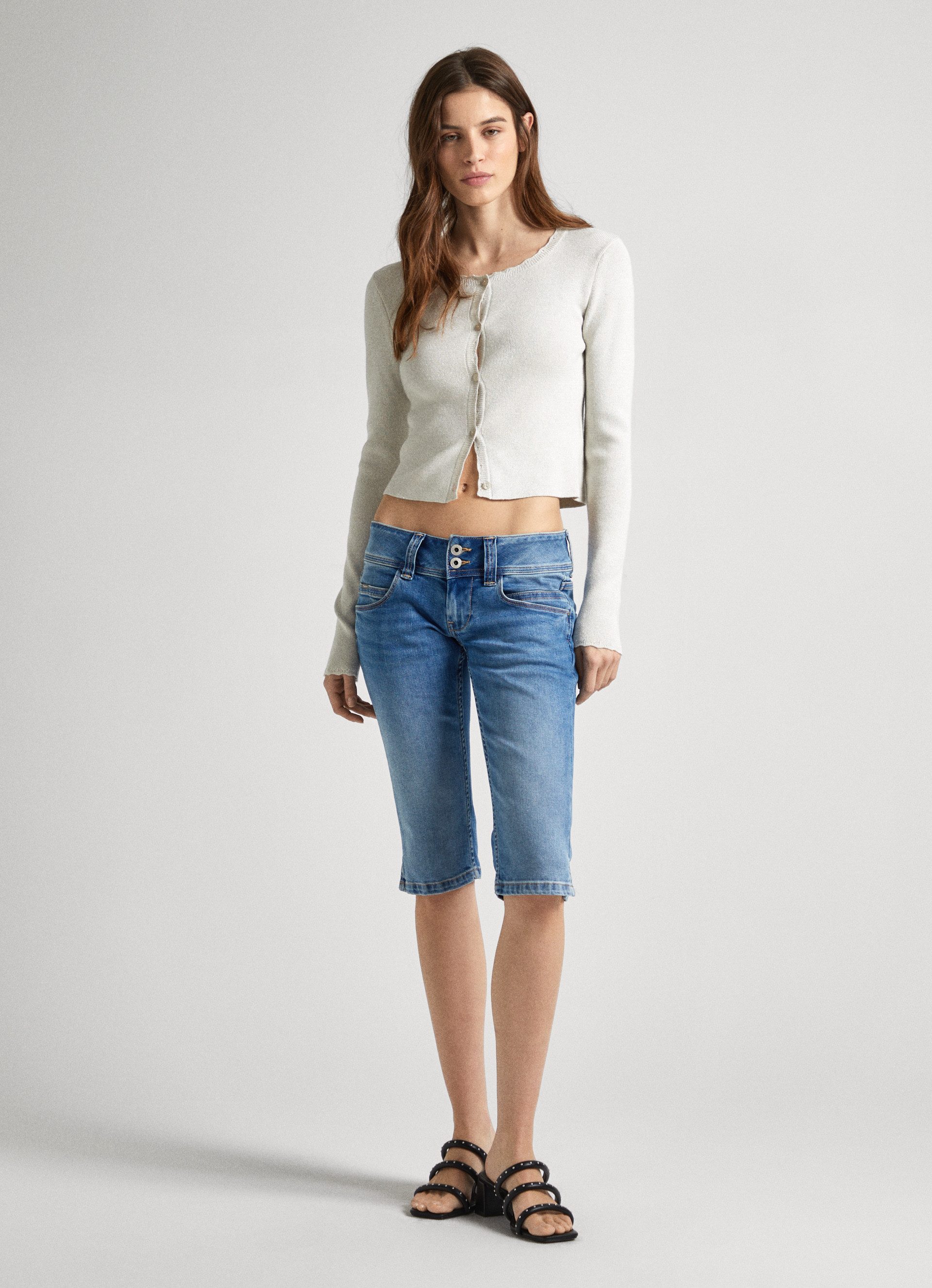 Pepe Jeans Slim fit jeans Shorts SLIM CROP LW