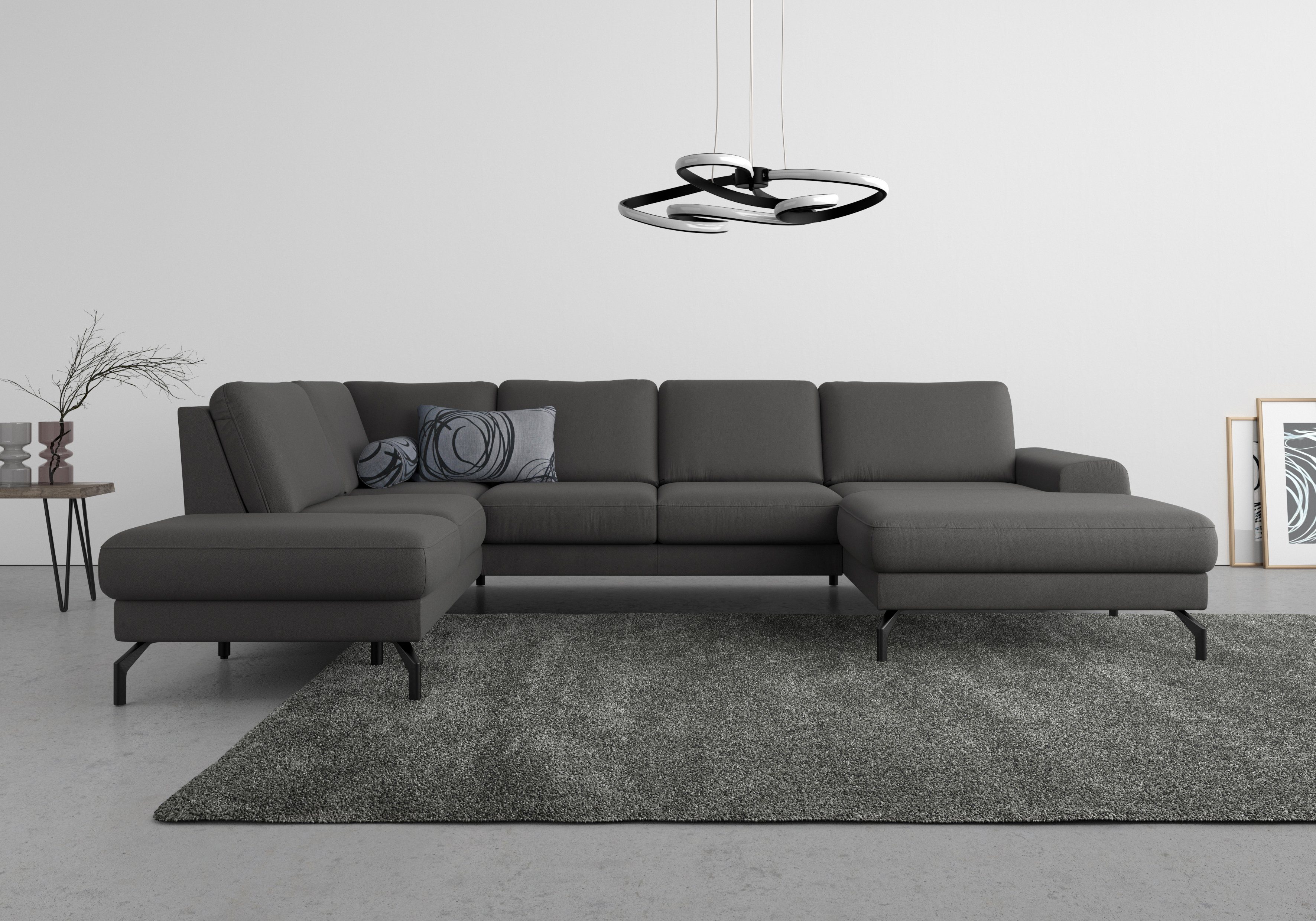 sit&more Zithoek Cinturo U-vorm inclusief zitdiepteverstelling en binnenvering, zithoogte 48 cm