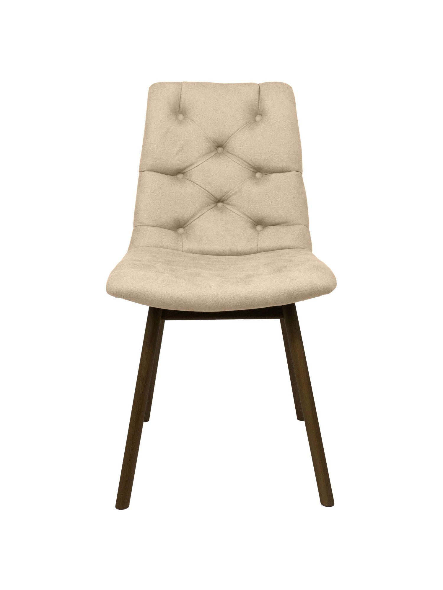 andas Eetkamerstoel Ramon met massief houten poten, in verschillende kleuren en stoffen (set, 2 stuks)
