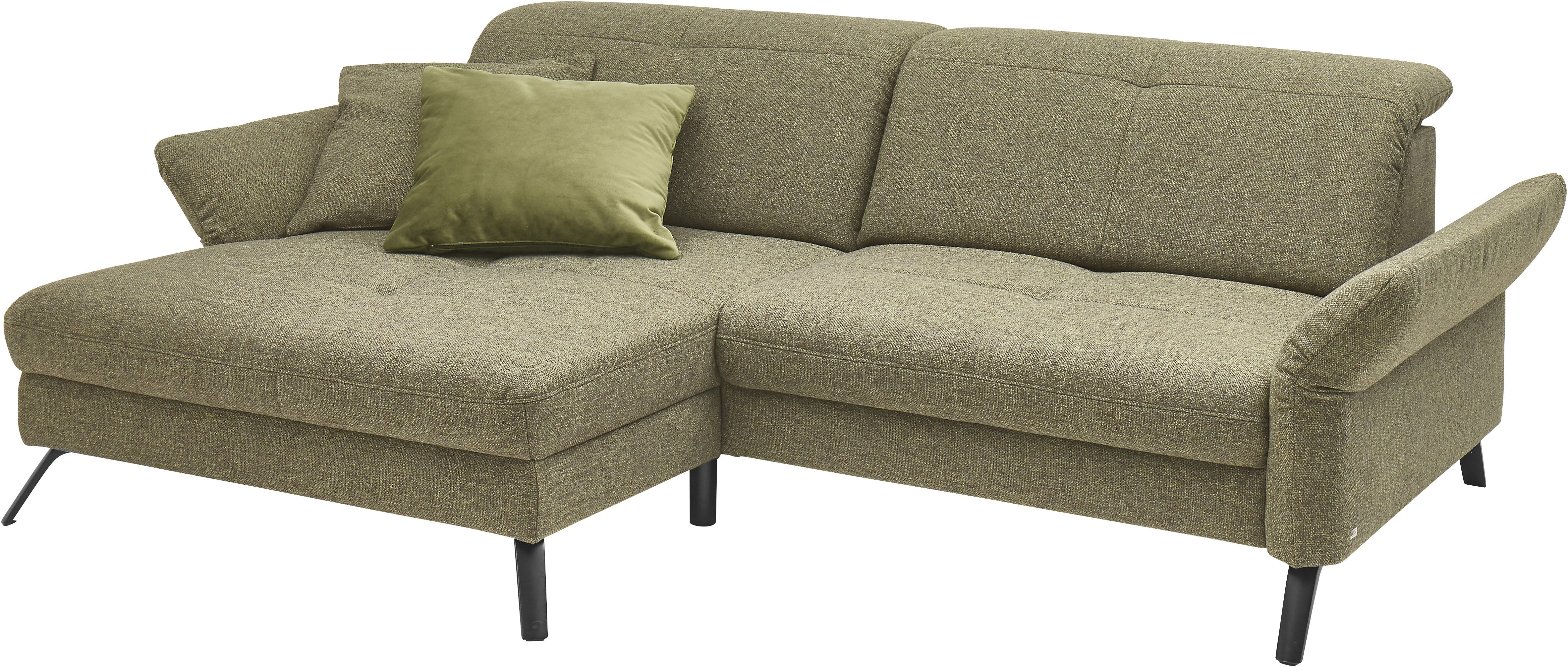 set one by Musterring Hoekbank SO 4400 V optioneel met motorische bedfunctie & hoofdverstelling, voet zwart