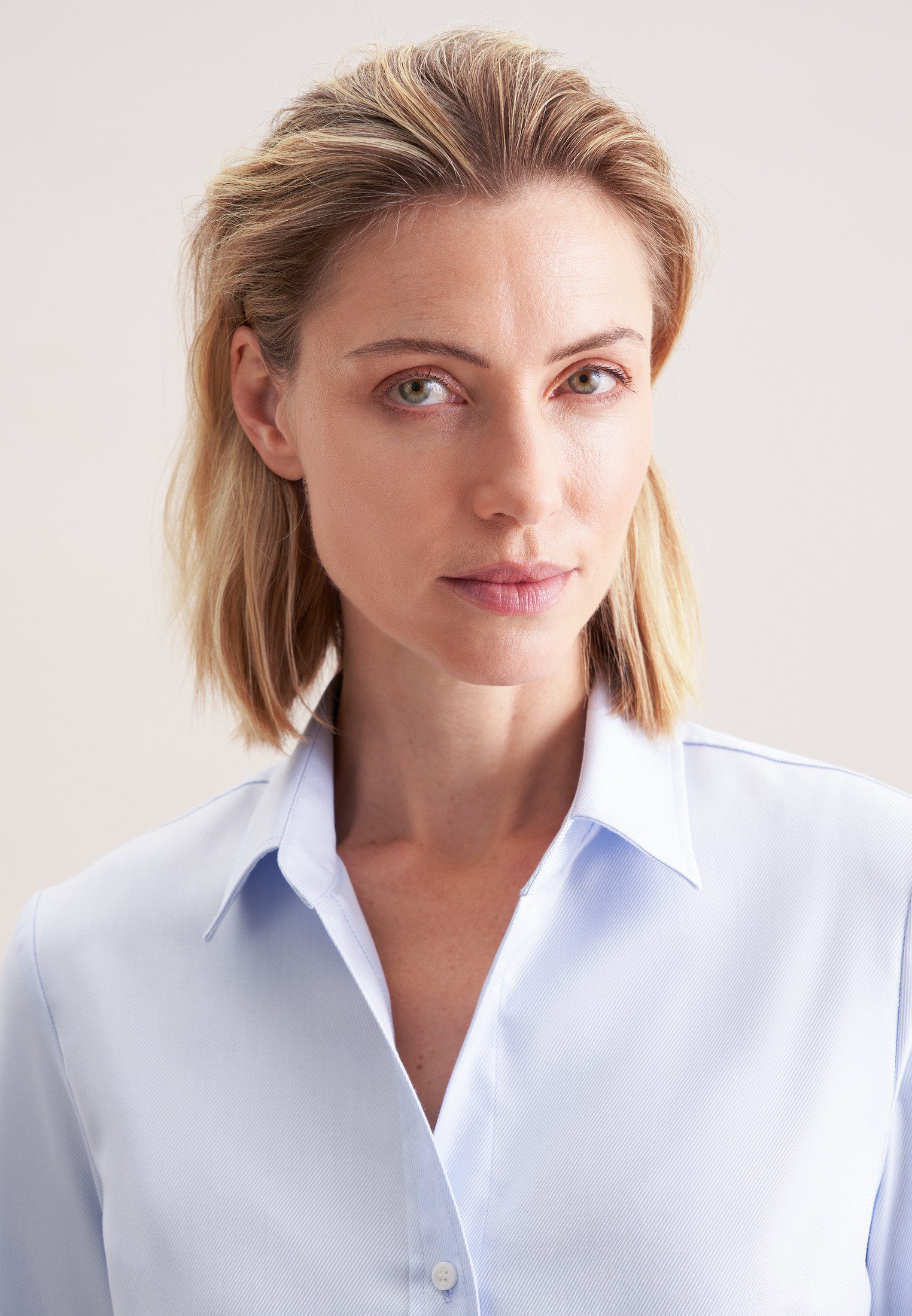 seidensticker Overhemdblouse Zwarte roos Lange mouwen kraag uni