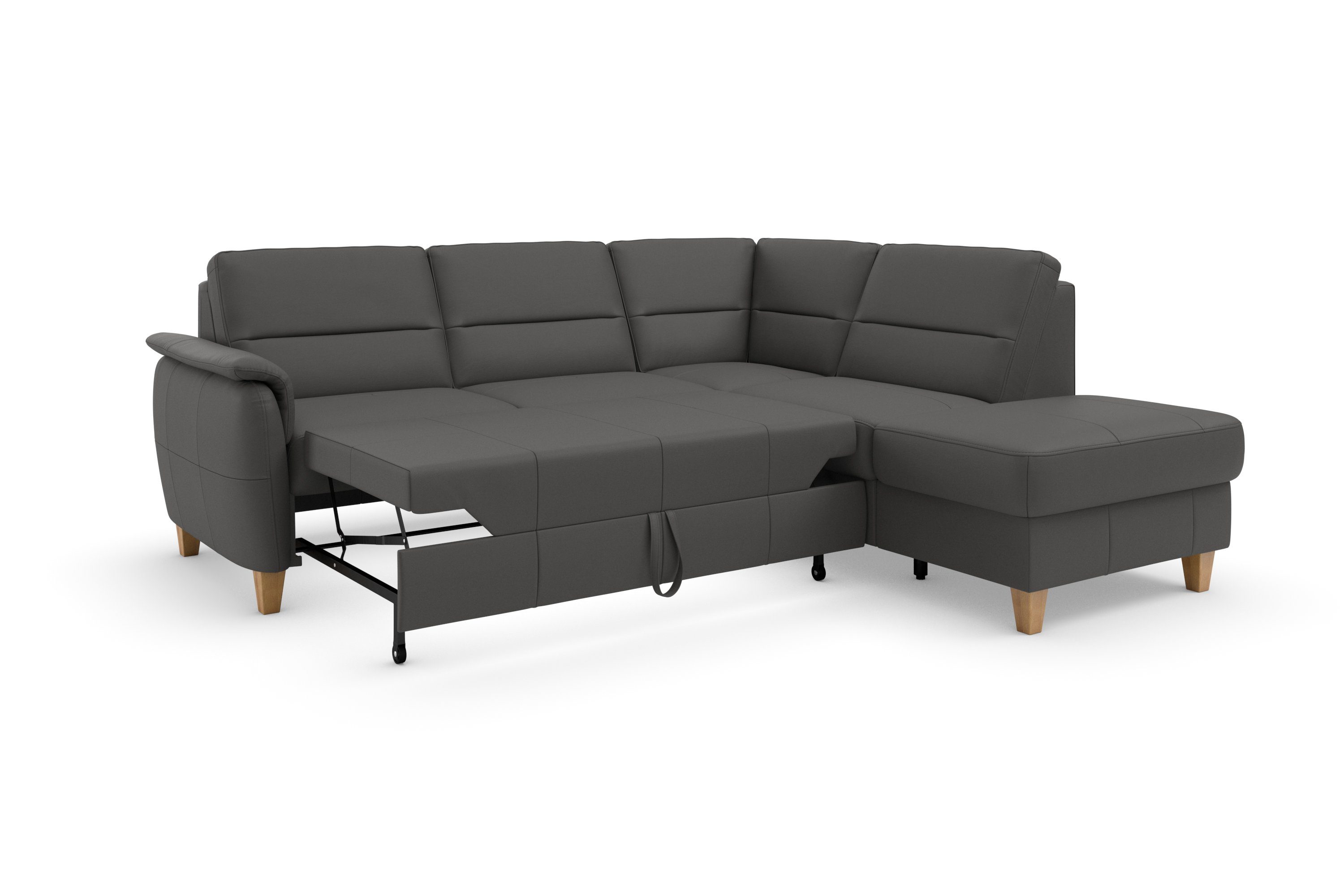 Home affaire Hoekbank Palmera L-vorm, B: 236 cm optioneel bedfunctie & bedlade, veerkern