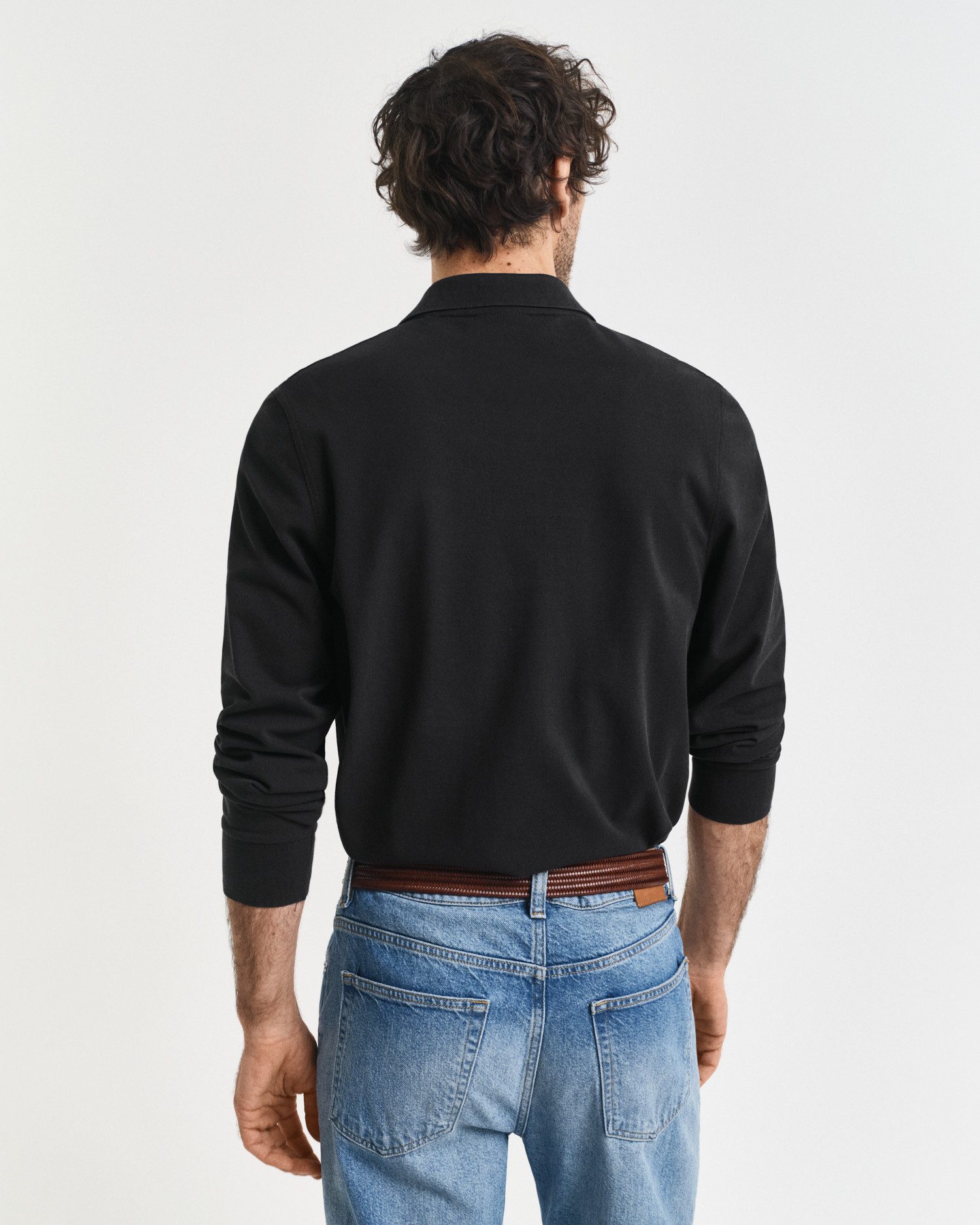 Gant Poloshirt REG SHIELD LS PIQUE RUGGER met logoborduursel op de borst