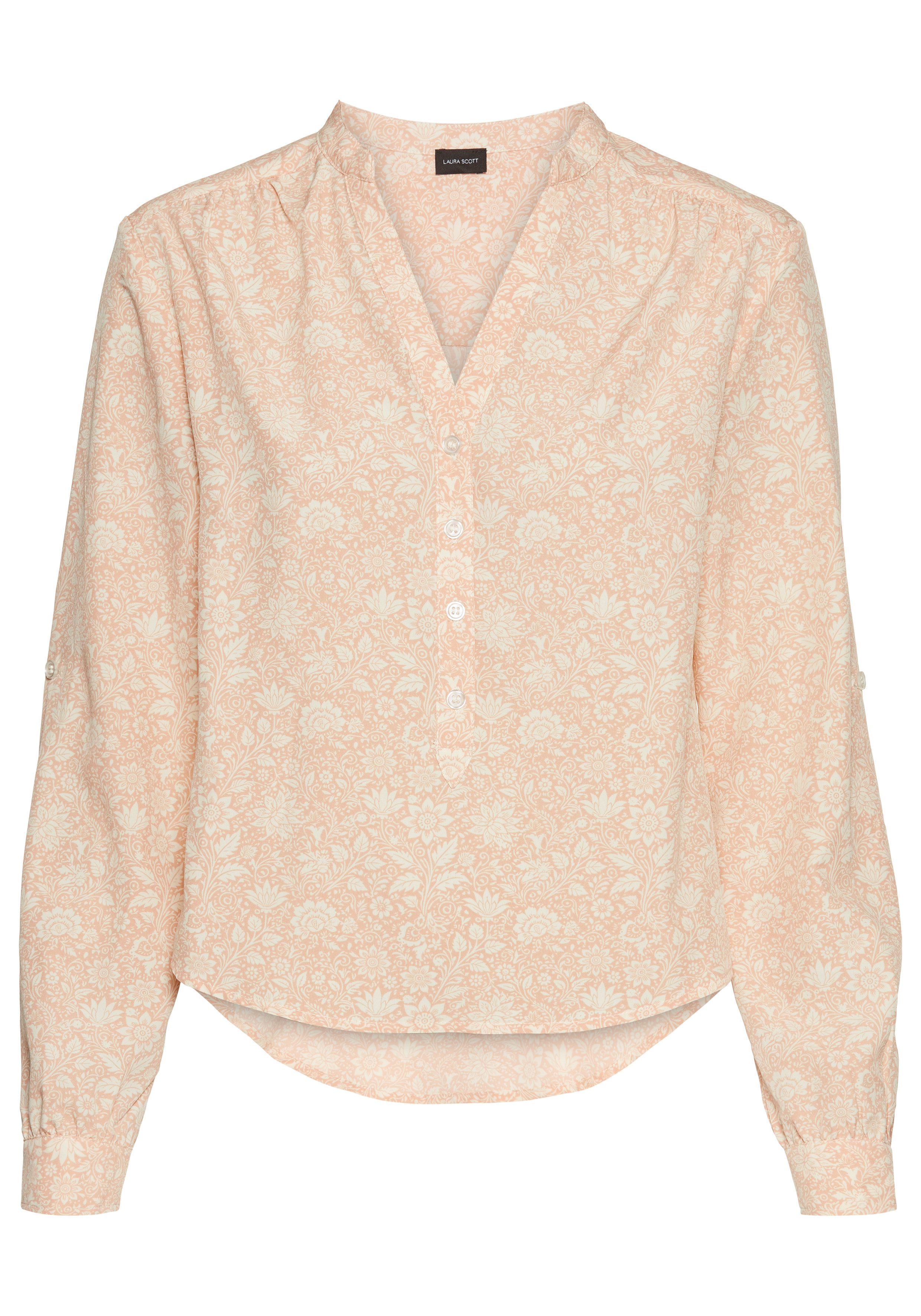 Laura Scott Blouse zonder sluiting met oprolbare mouwen
