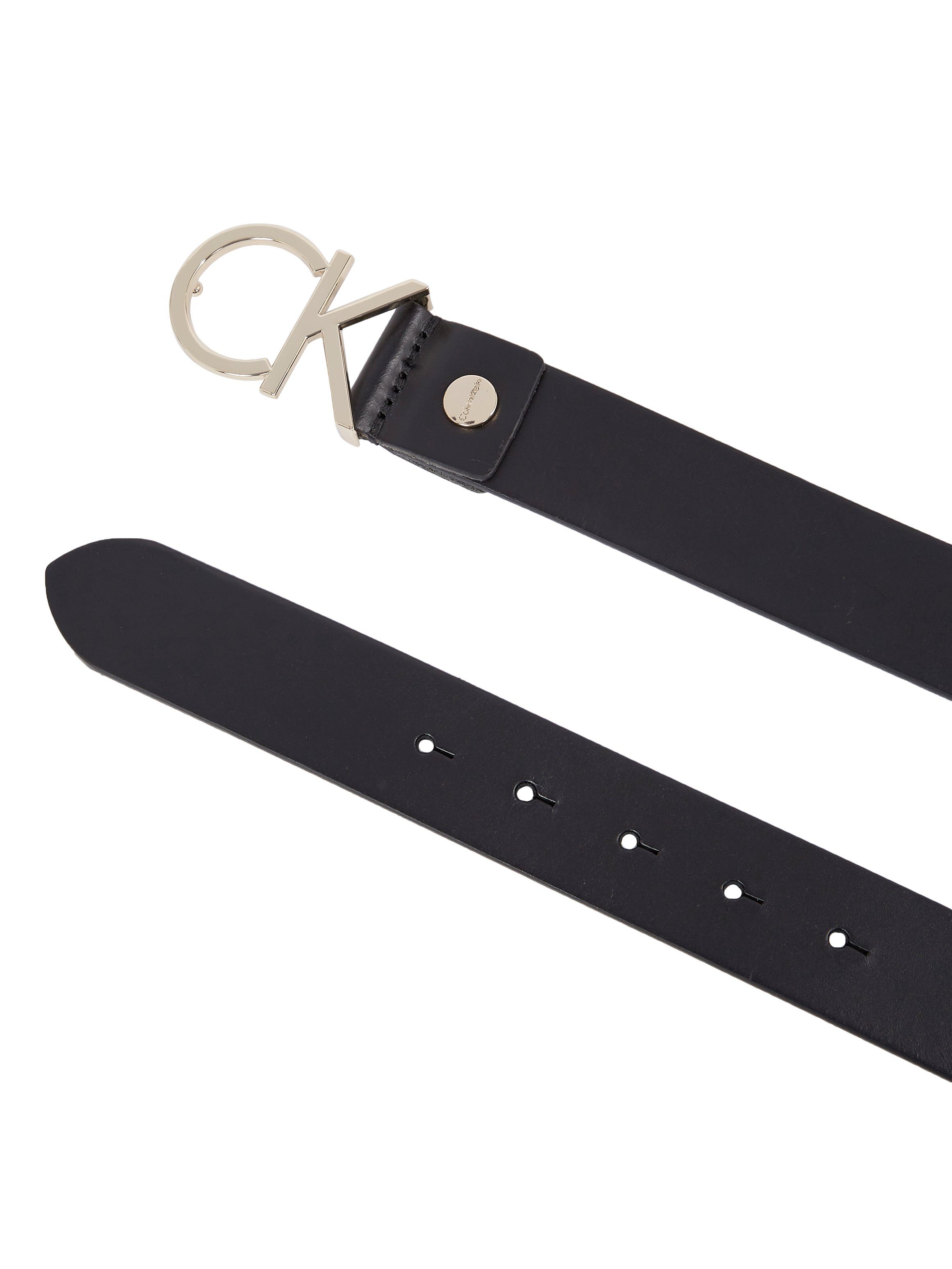 Calvin Klein Leren riem CK ADJ.LOGO BELT 3.5CM