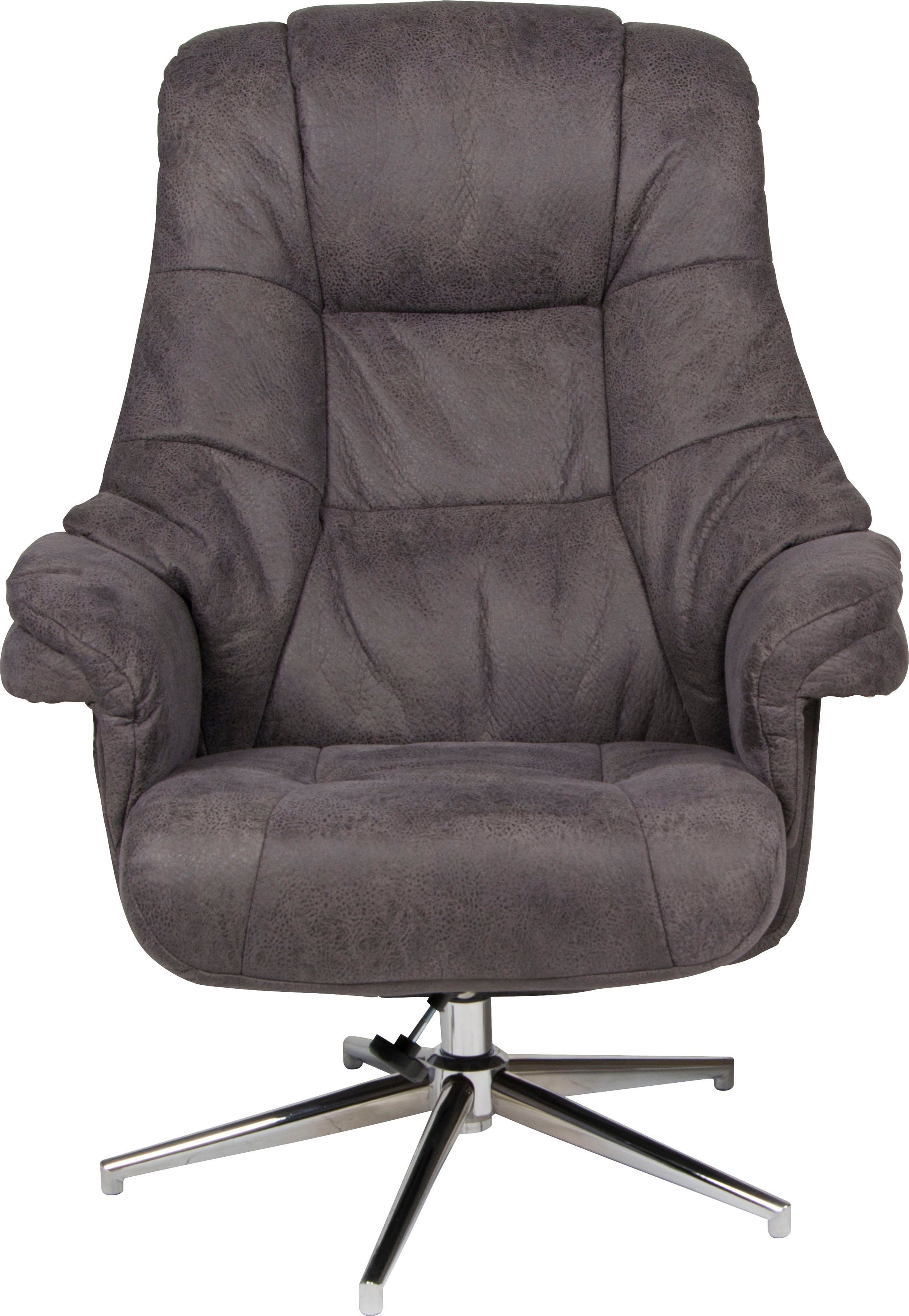 Duo Collection Relaxfauteuil BURNABY met voetenbank en relaxfunctie, 360 graden draaibaar