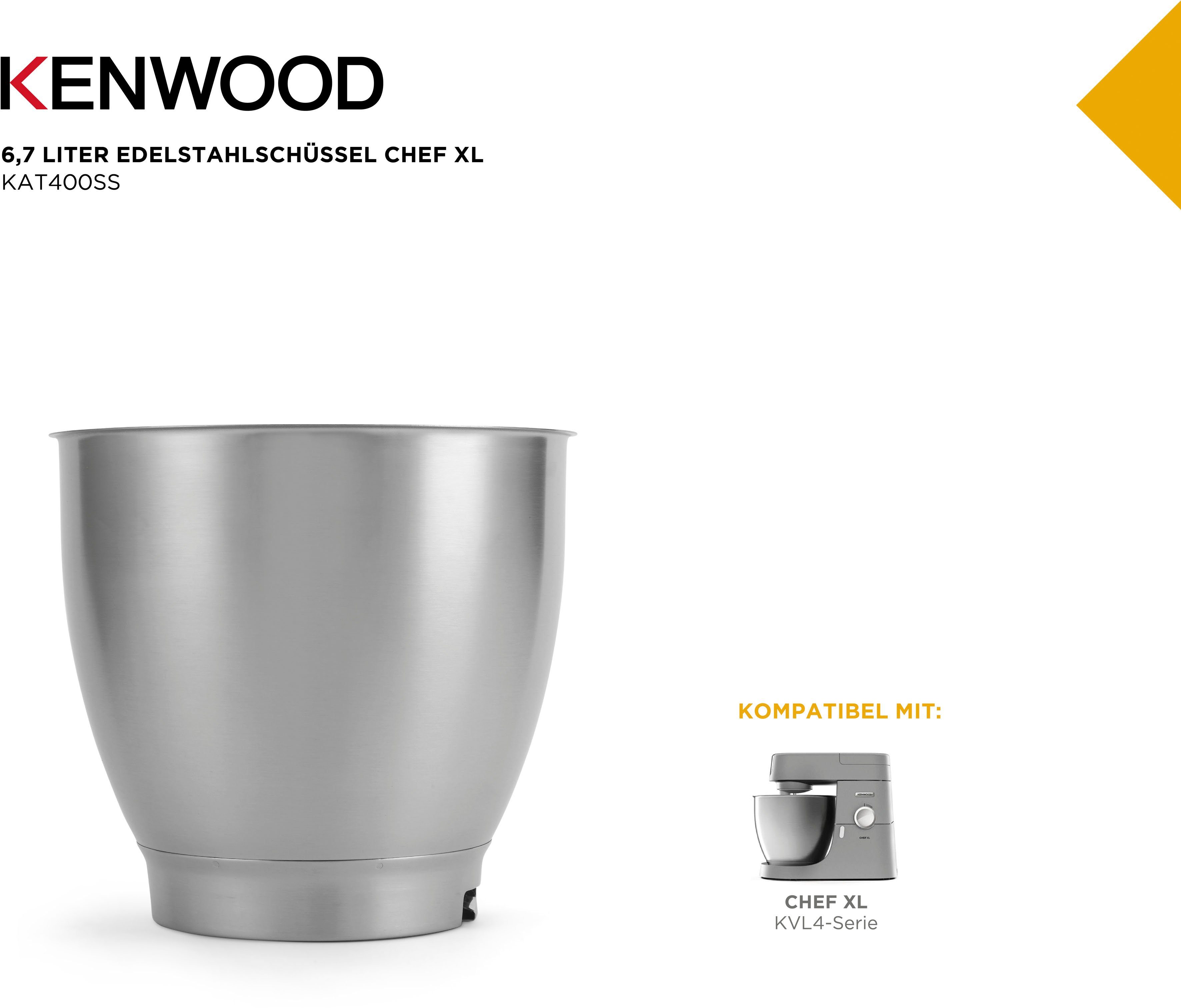 KENWOOD Keukenmachineschaal Chef XL KAT400SS Geschikt voor alle Chef XL keukenmachines van de KVL4000 serie