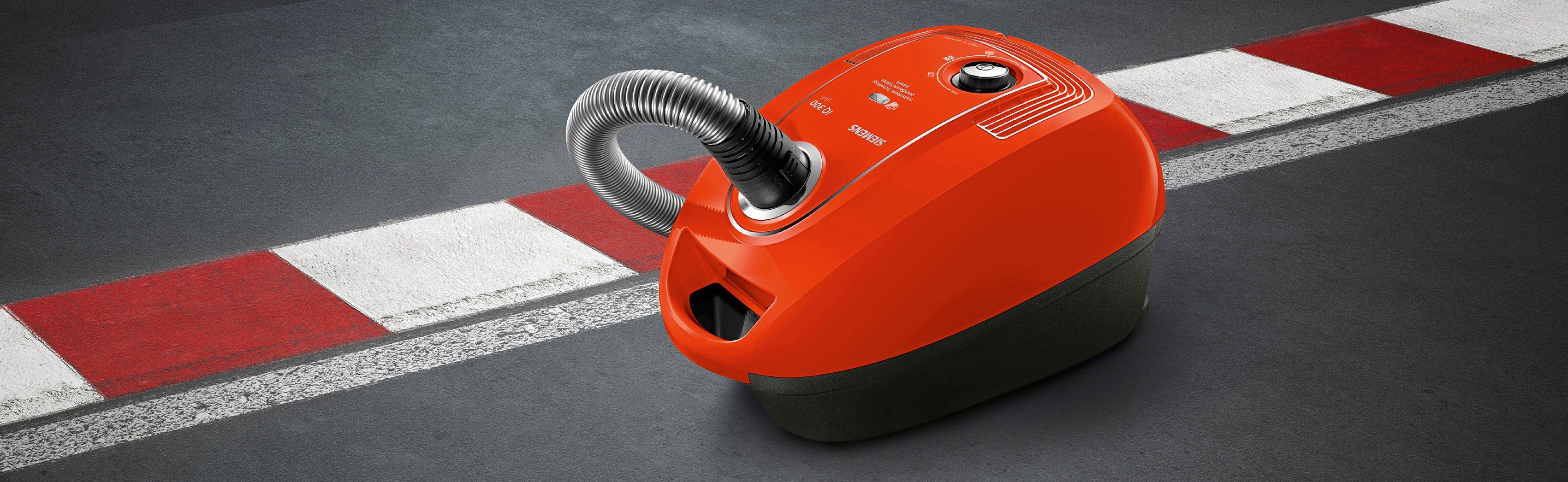 SIEMENS Stofzuiger Plus Limited Edition iQ300 VSP3AAAA, rood hoge zuigkracht, lange kabel, speciale hardvloerzuiger, kierenzuiger, rood