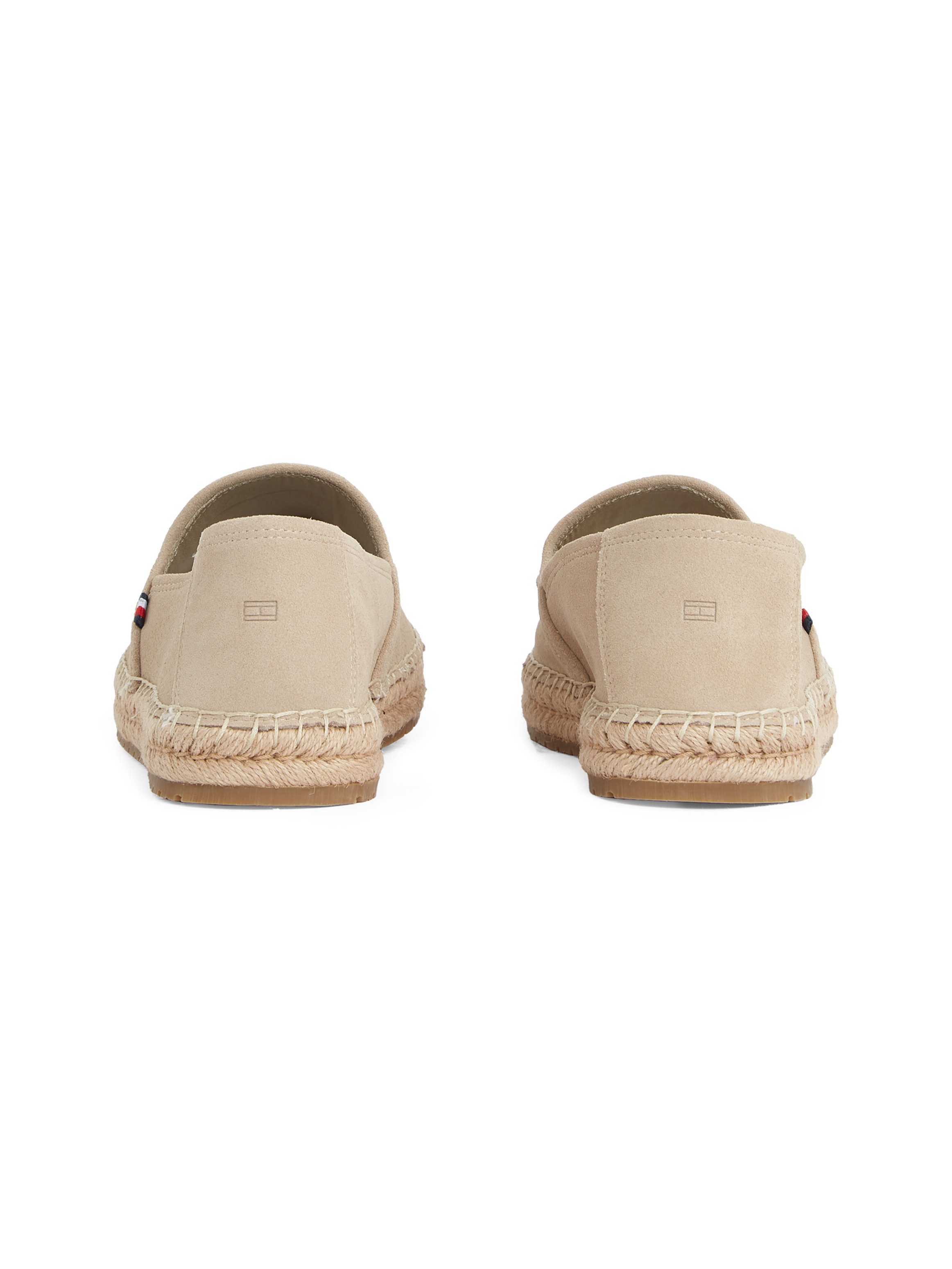 Tommy Hilfiger Espadrilles HILFIGER FLEX ESPA SUEDE LOAFER , zomerschoen, instapschoen, slippers met bamboe-bekleding op de plateau