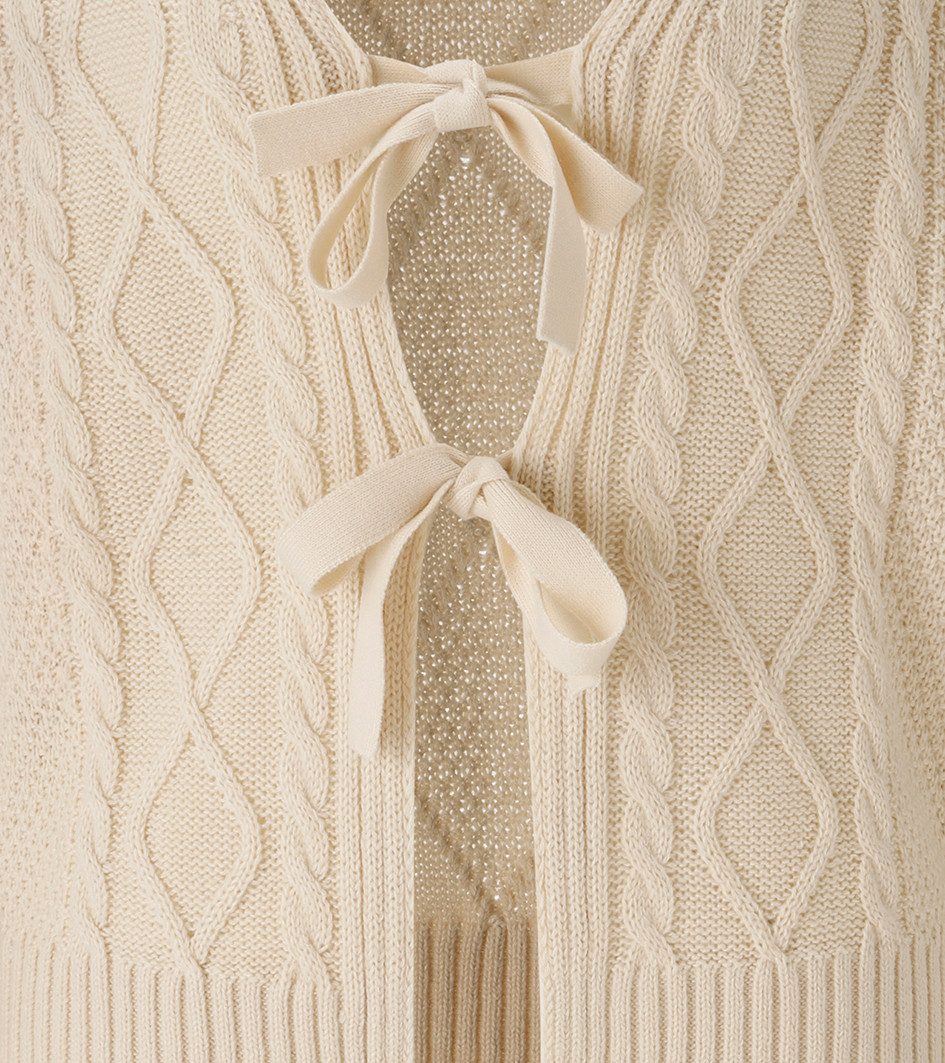 Aniston SELECTED Vest met kabel- en ruitmotief - nieuwe collectie