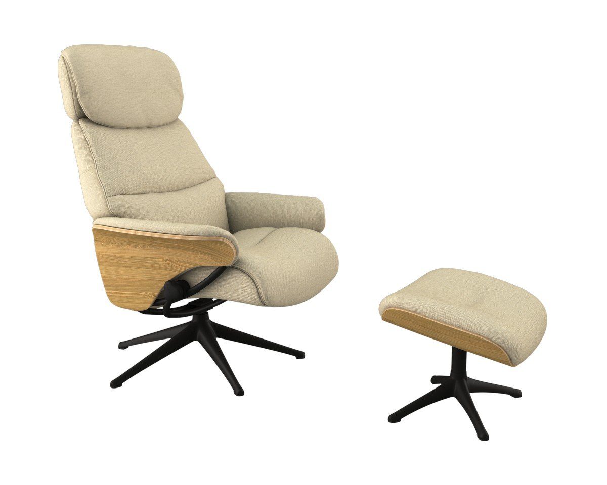 FLEXLUX Relaxfauteuil Aarhus, functionele stoel, gestoffeerde stoel, armleuningen, TV-fauteuil