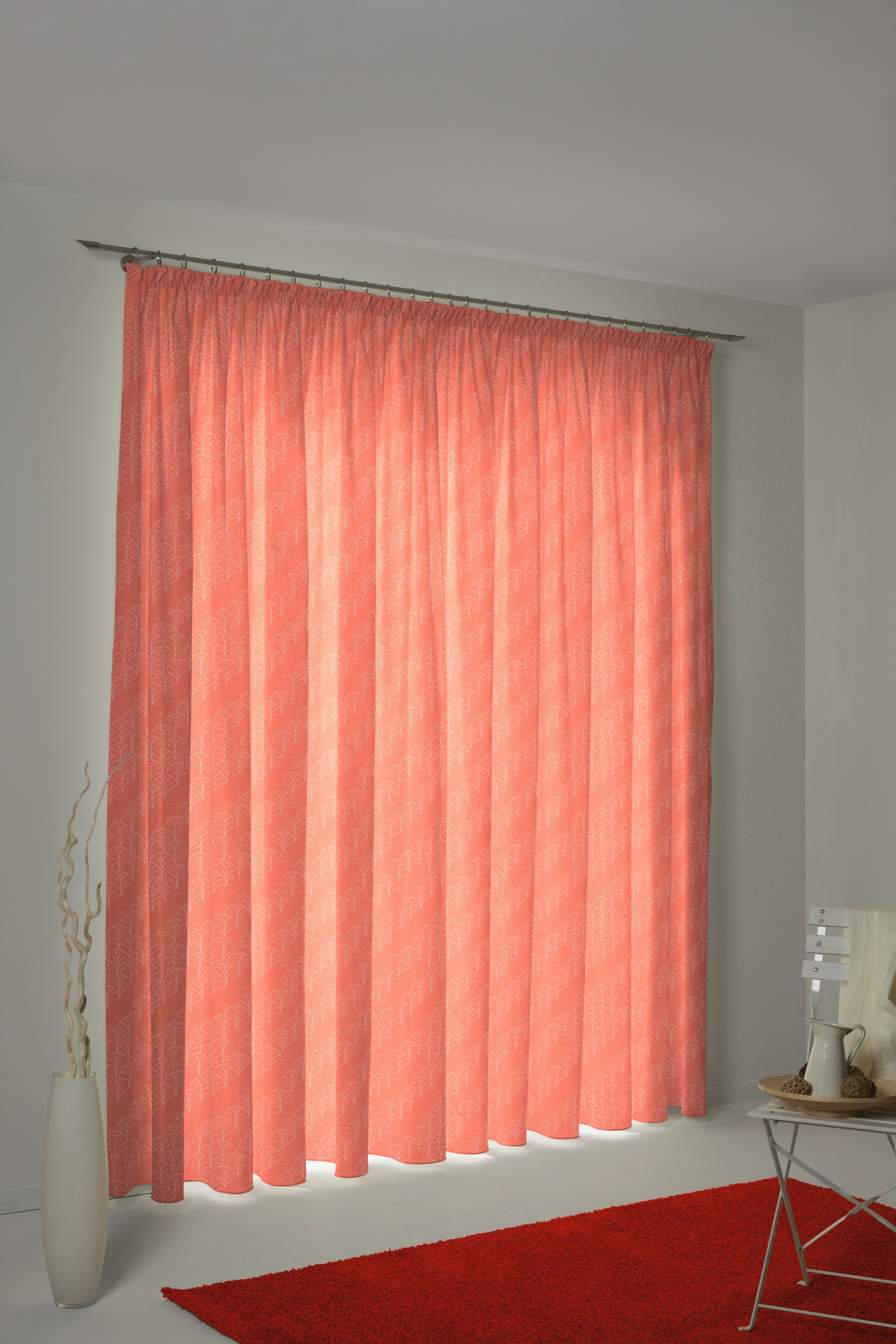 Adam Gordijn Argentinian Criolla Light (1 stuk) kant & klaar gordijnen maat hxb: 145x145 cm oranje