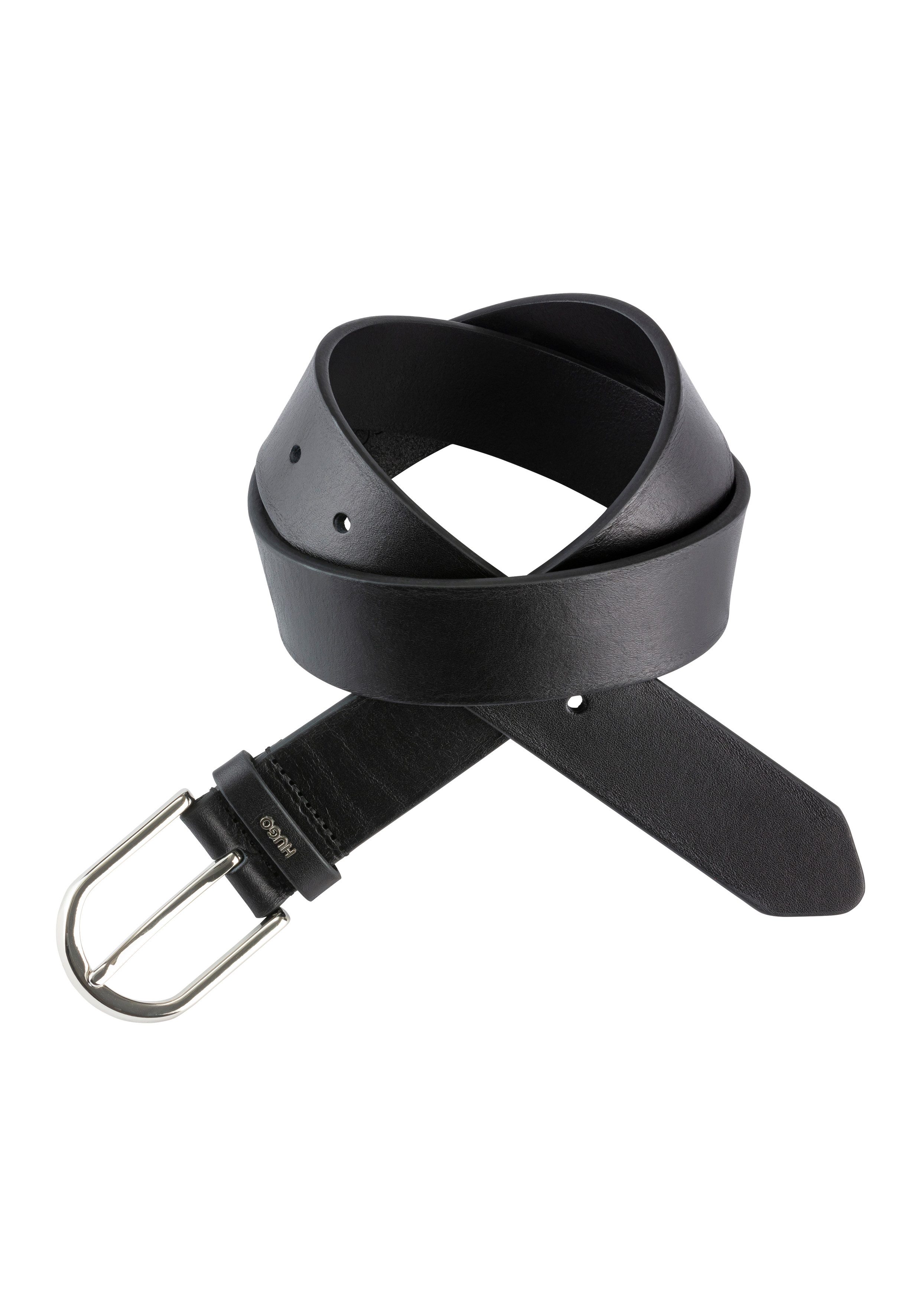 HUGO Leren riem Zoey-S_Sz35 Ovale sluiting, merklogo van metaal