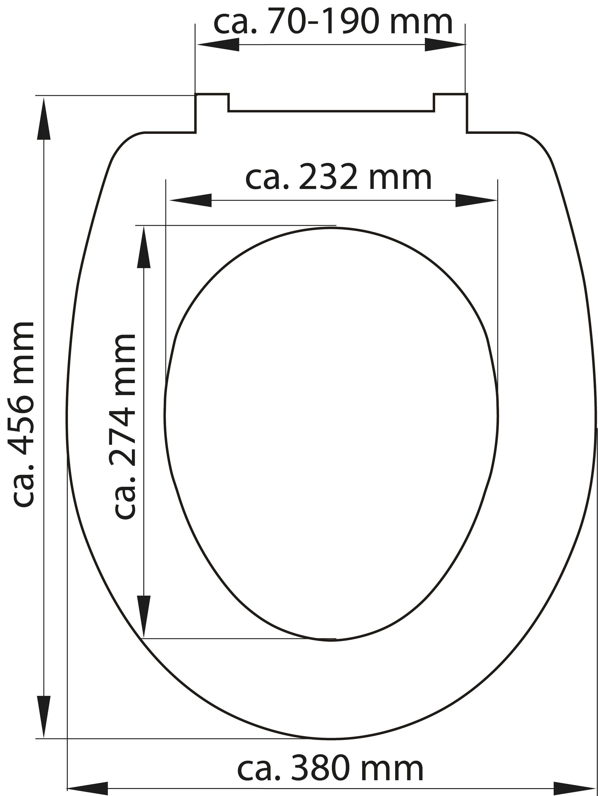 Schütte Toiletzitting SLIM Duroplast, softclosemechanisme, snelsluiting, bijzonder plat model
