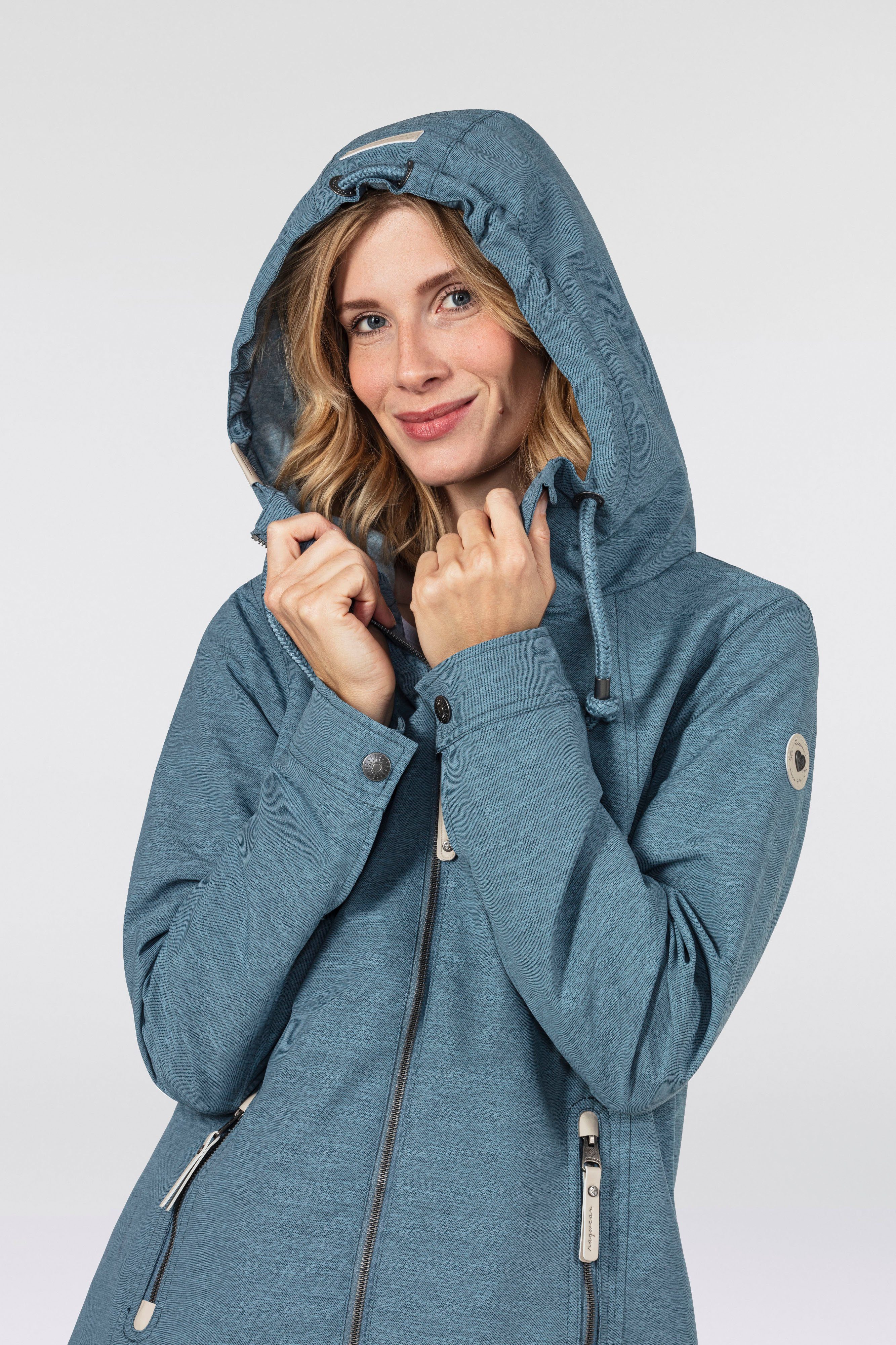 Ragwear Functioneel jack ZUZKA stijlvolle outdoorjas voor tussenseizoen water repellent coating