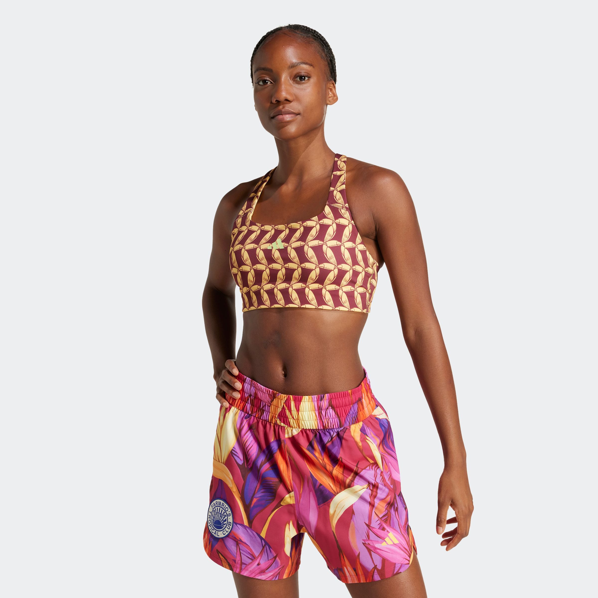 adidas Performance Sport-bh FARM BRA (1-delig) dames sport bh's maat S oranje
