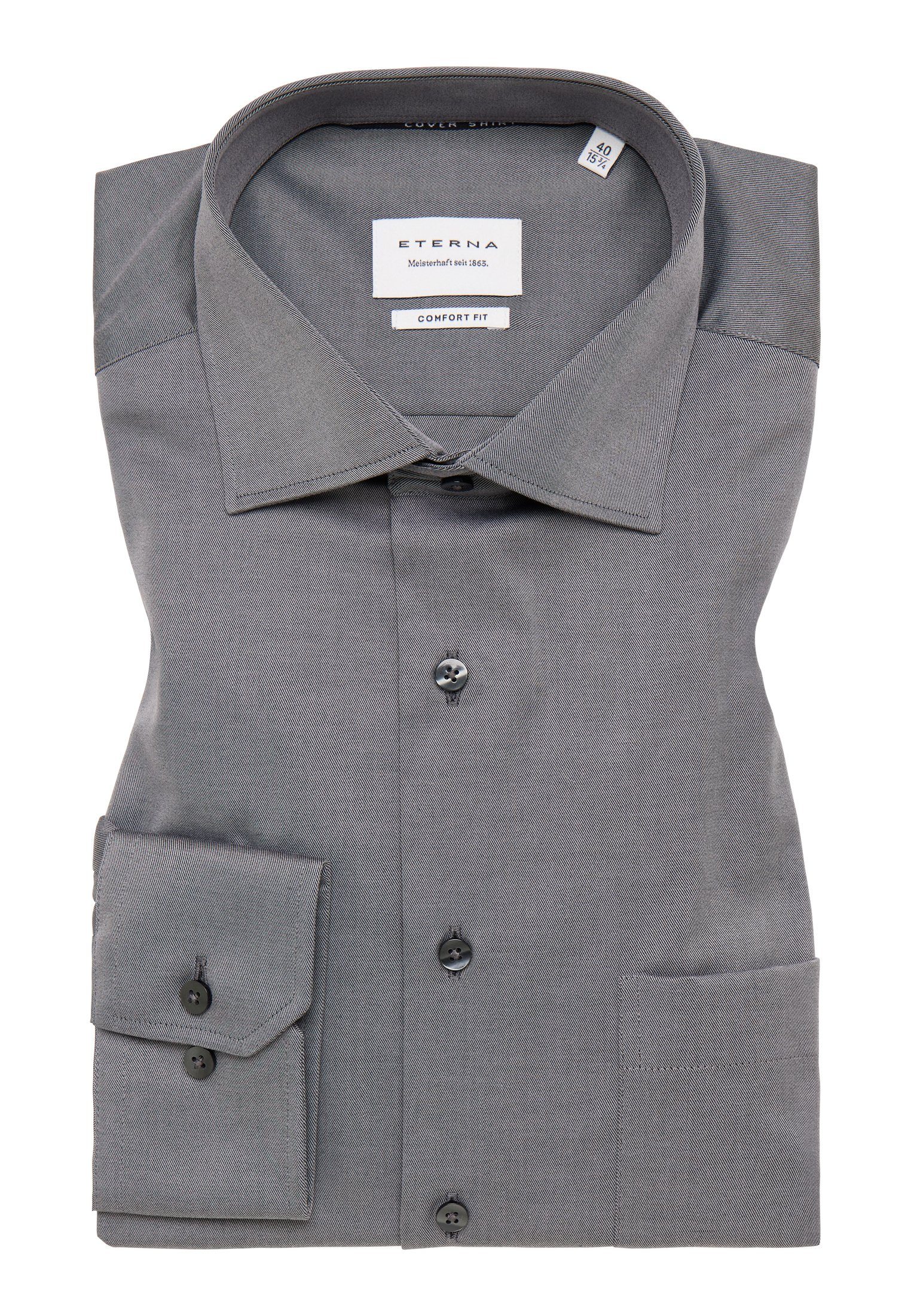 Eterna Overhemd met lange mouwen Comfort fit NON IRON (strijkvrij)