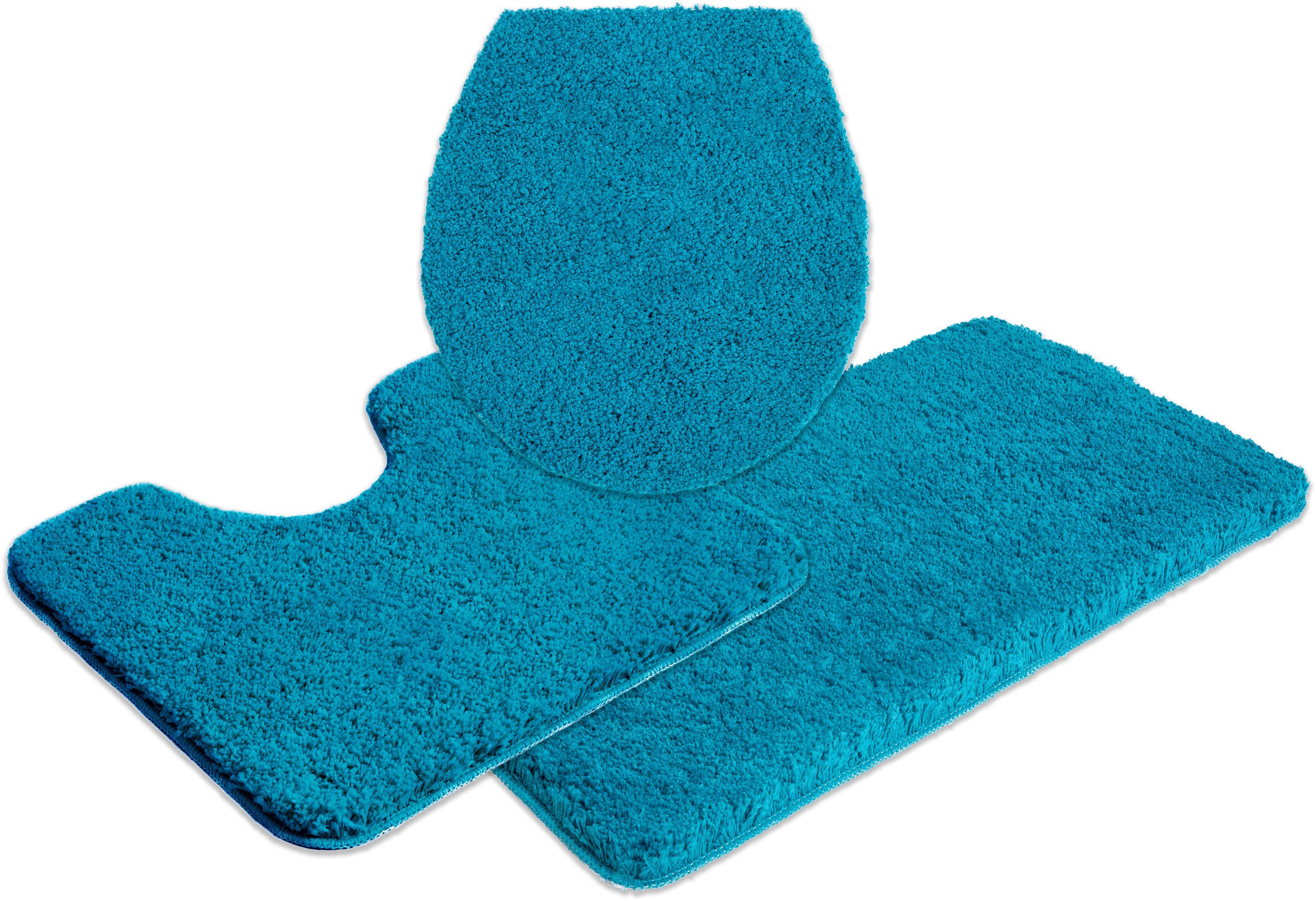 my home Badmat Sanremo, Badmat, Badkamer Tapijt, zeer zacht badmatten maat 3-delige set voor staand toilet groen