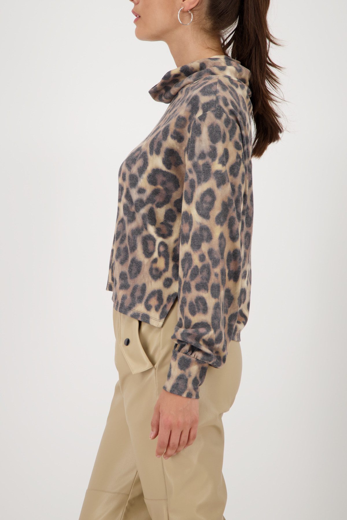 Monari Sweatshirt met allover leeuw