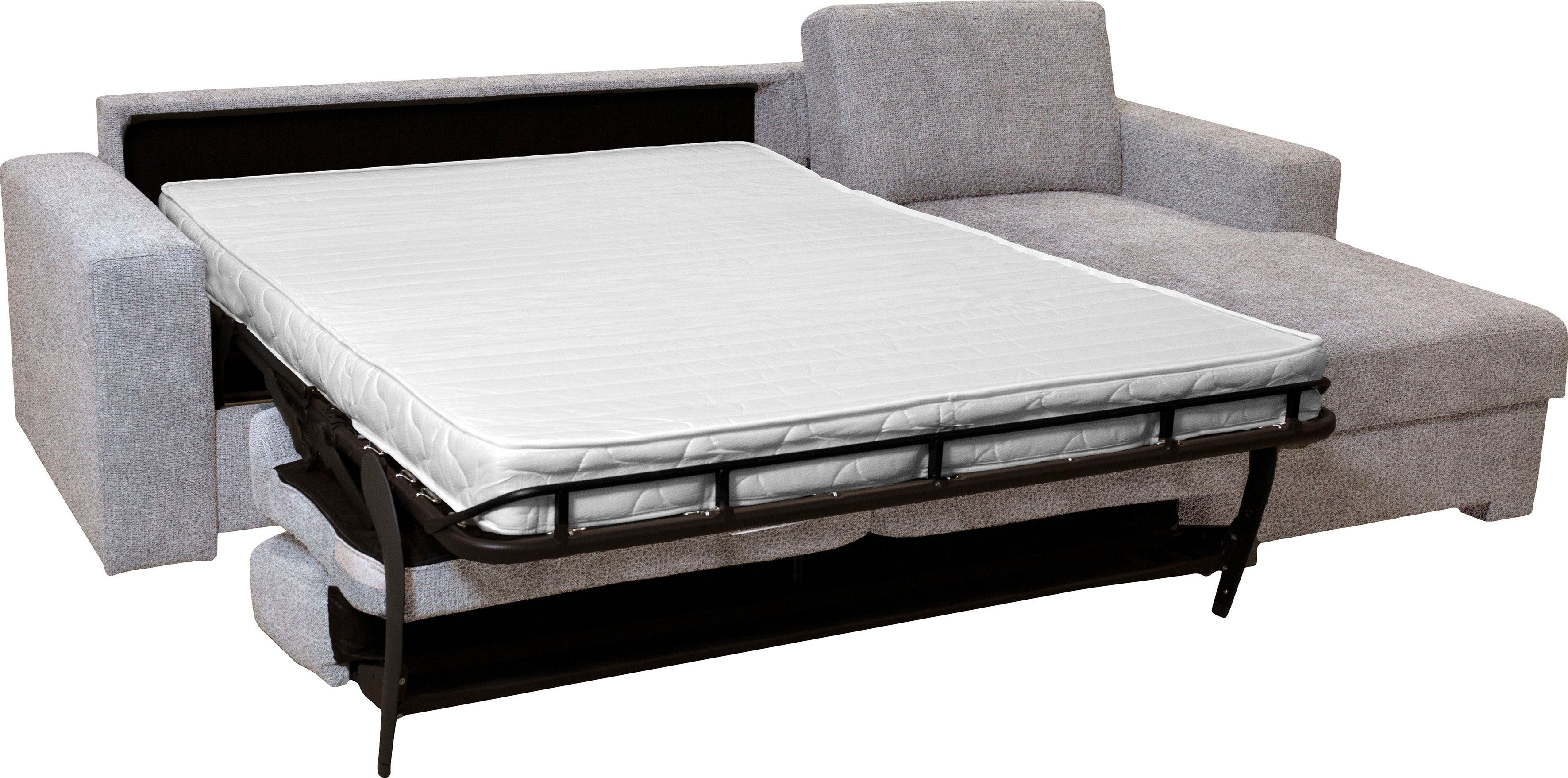 Home affaire Hoekbank Roma "M" matras hoogte 14 cm, slaapfunctie, met ondervering,