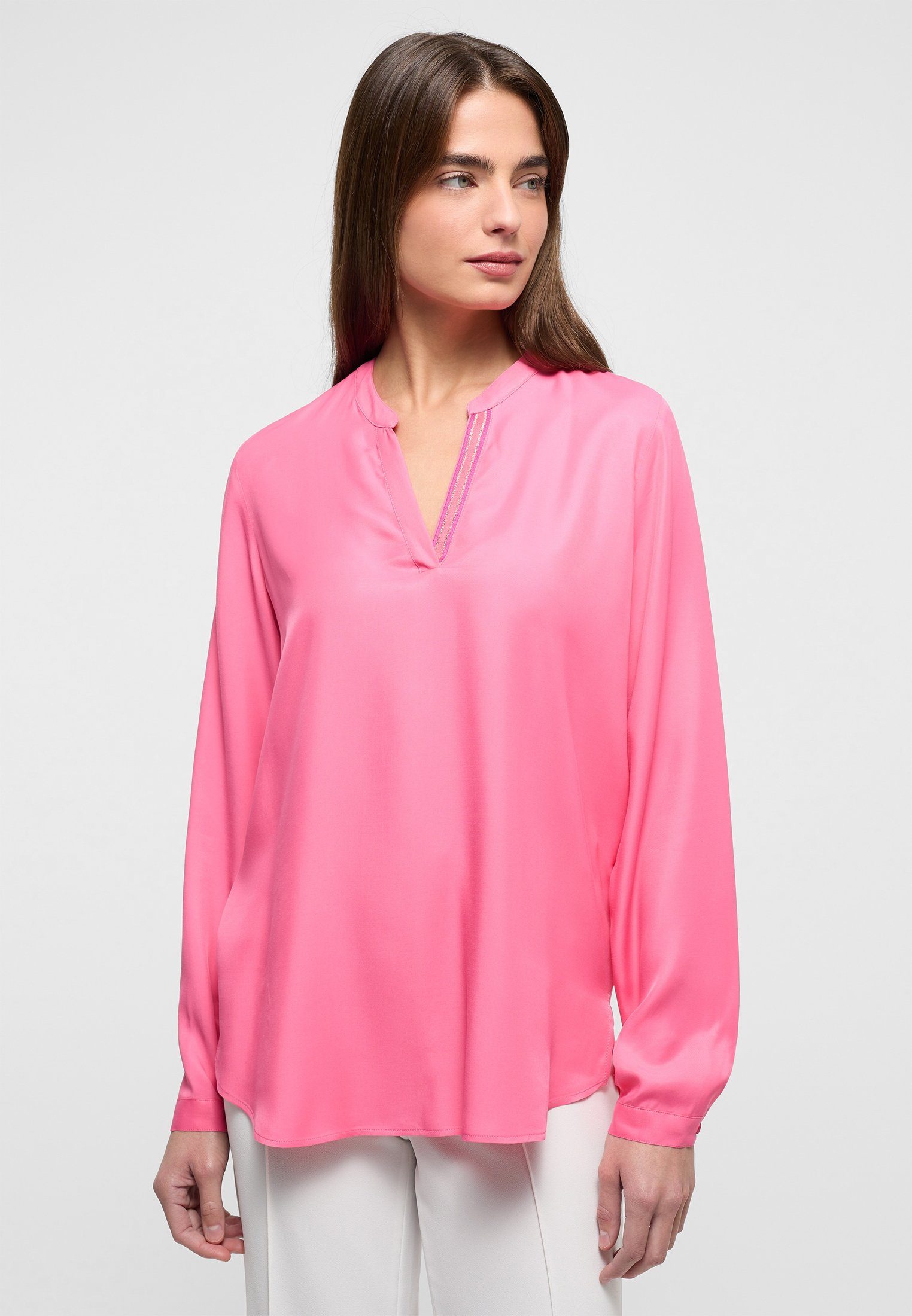 Eterna Lange blouse Loose fit dames lange blouses maat 48 roze