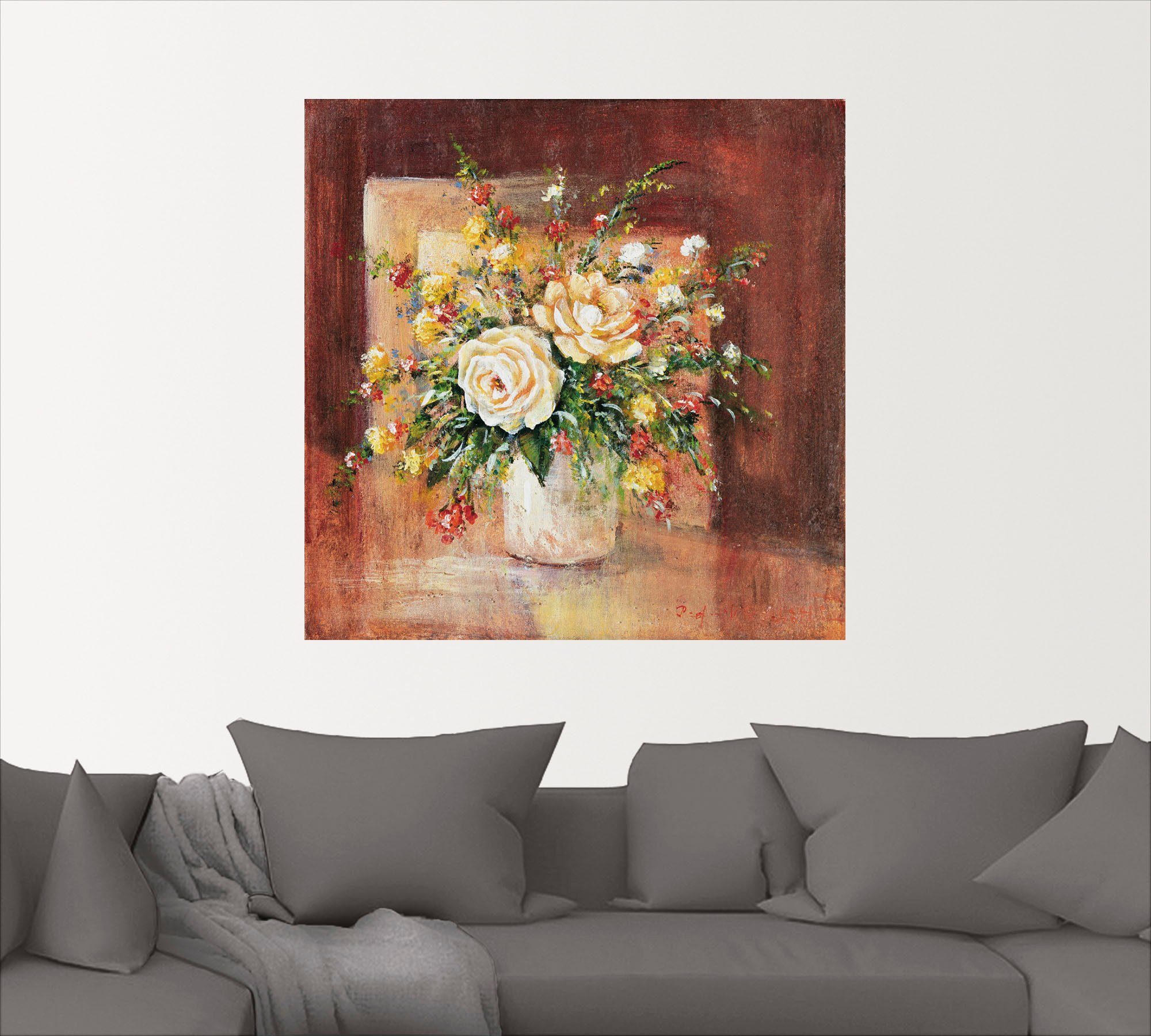 Artland Artprint Spaanse Bloemen II als artprint op linnen, muursticker in verschillende maten
