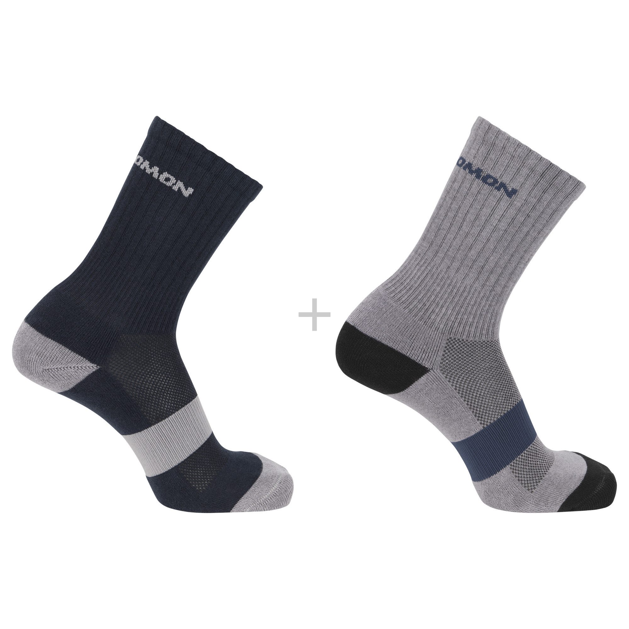 Salomon Sportsokken EVASION CREW 2-PACK unisex sportsokken maat L blauw