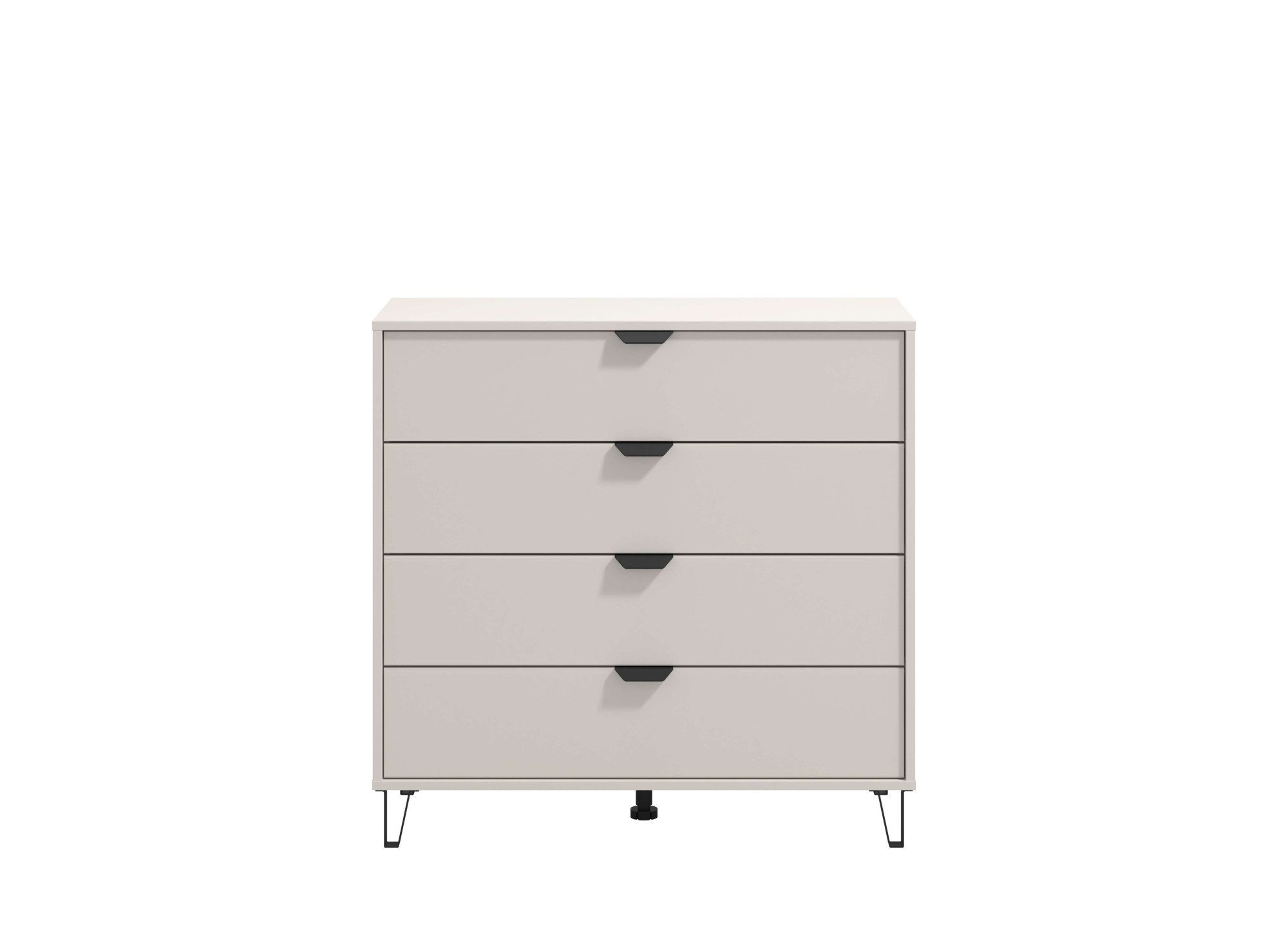 INOSIGN Ladekast Lucca dressoir, trendkleur cashmere, 93x40x90,5cm 4 lades met glasfront, fsc®-gecertificeerd houtmateriaal