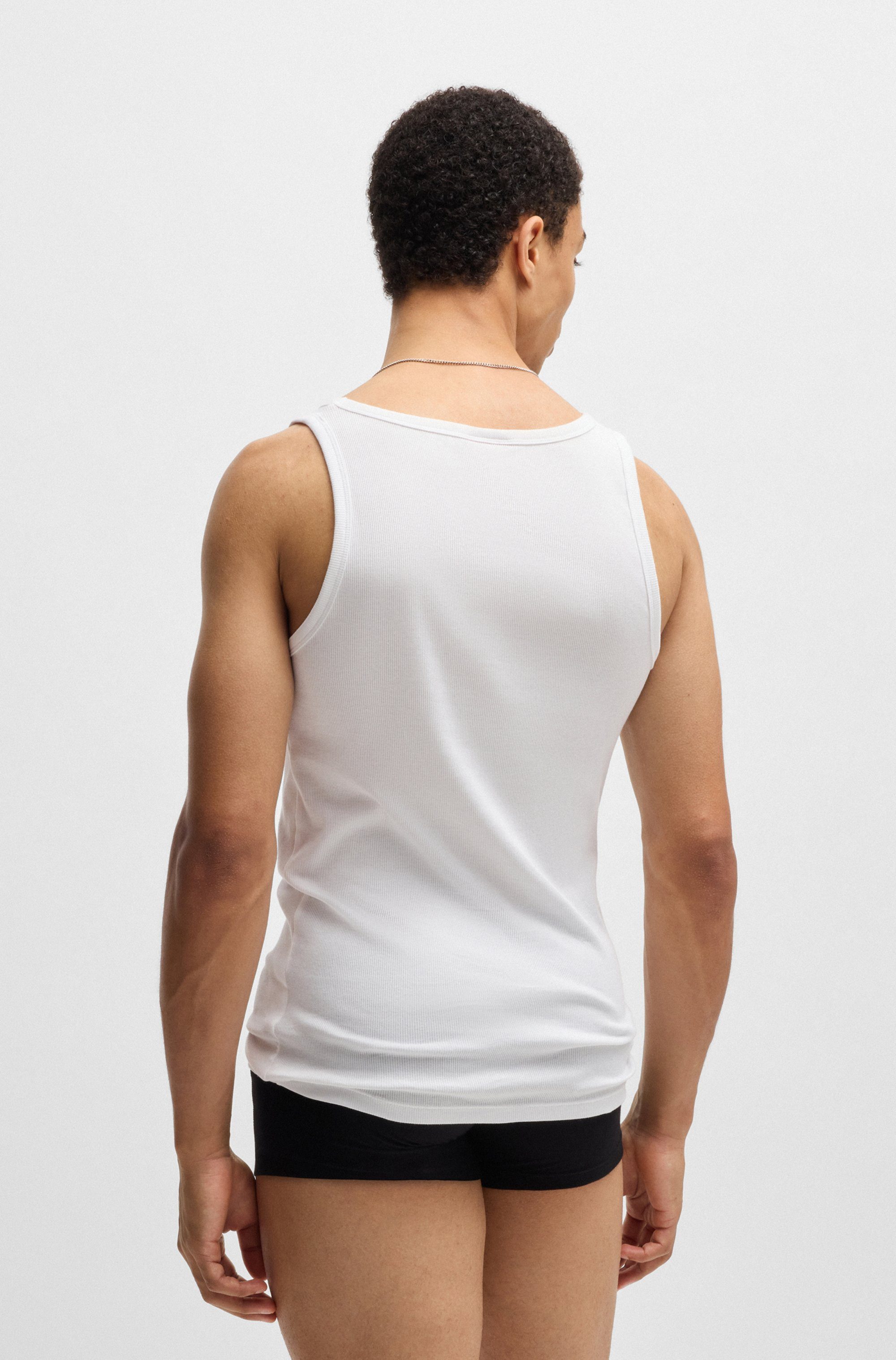 HUGO underwear Tanktop Twin Pack met merketiket in contrastkleur (set 2-delig)