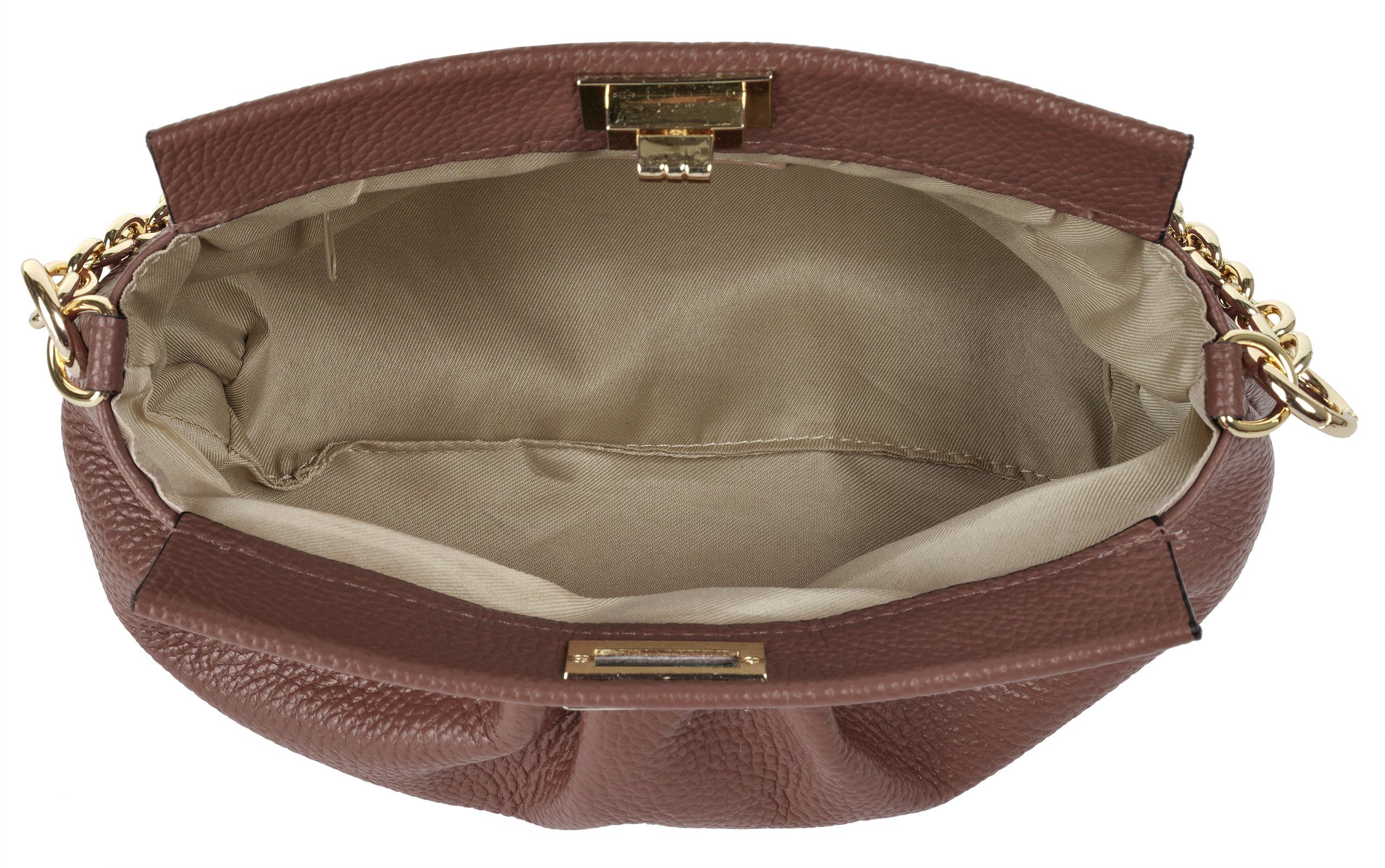 Cluty Schoudertas echt leer, made in italy
