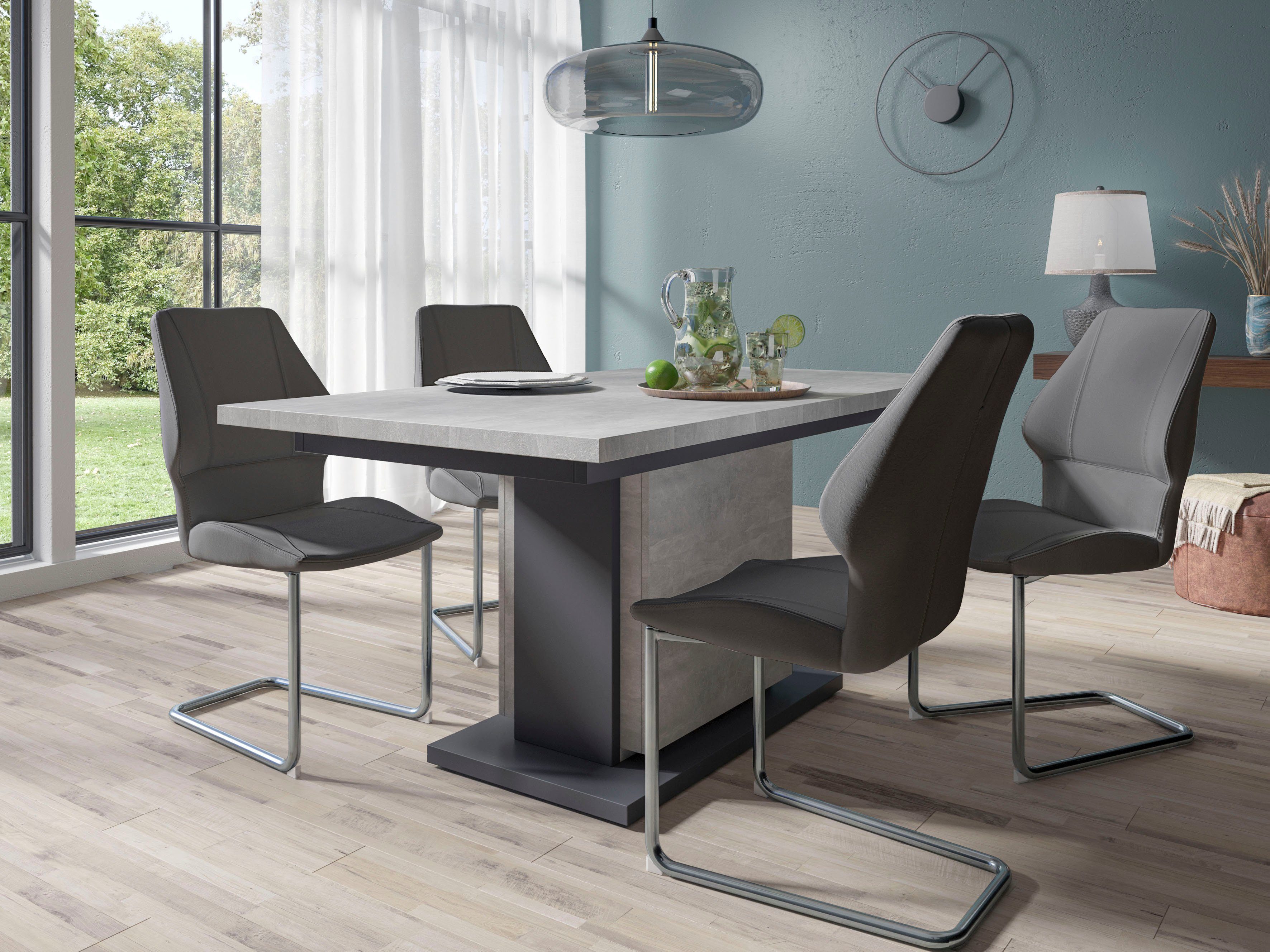 byLIVING Eettafel met uittrekfunctie, in 2 breedten 140-190 cm of 160-215 cm