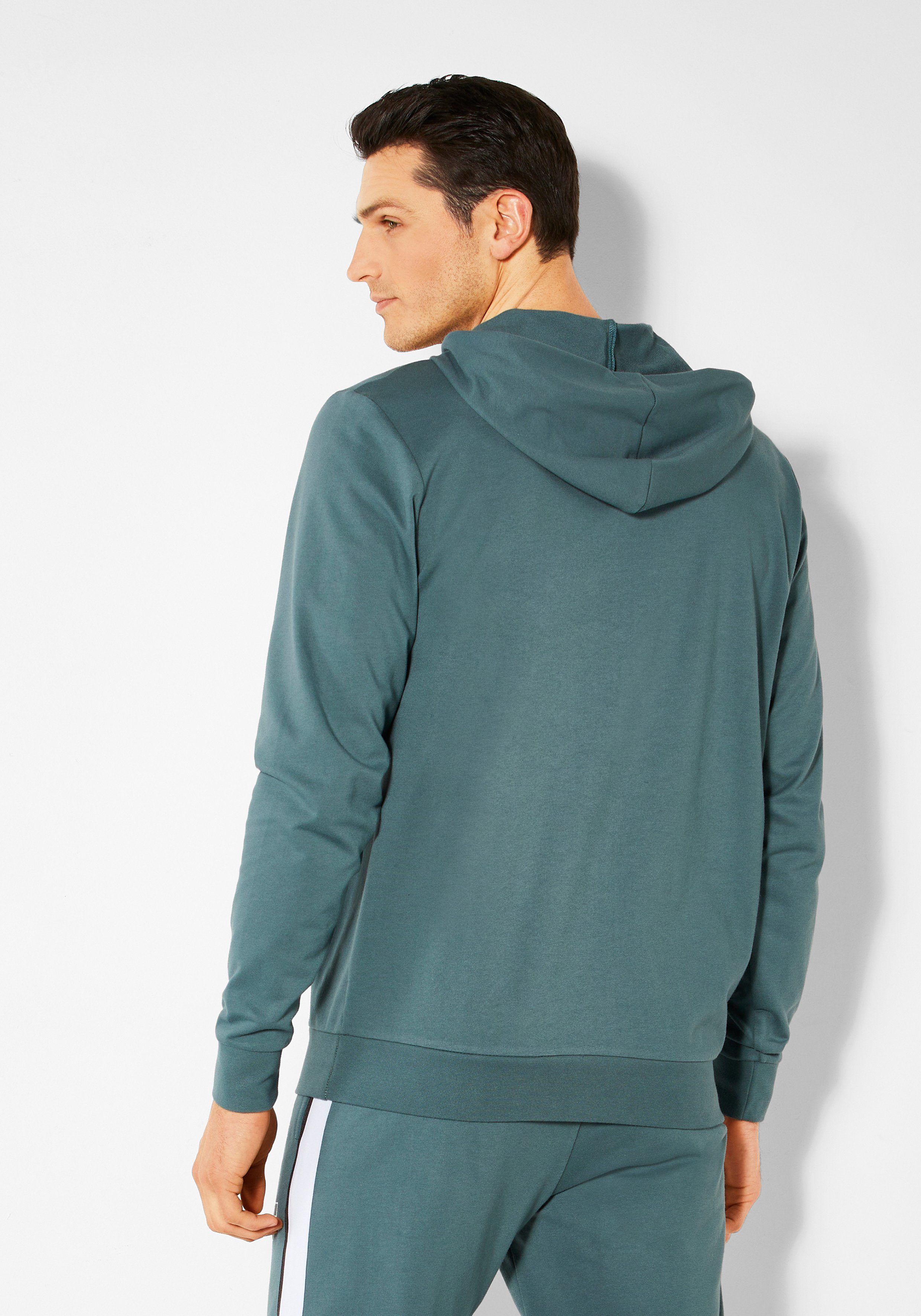 Bench. Loungewear Hoodie Langarm, sweatshirt met ronde hals en capuchon, katoenmix