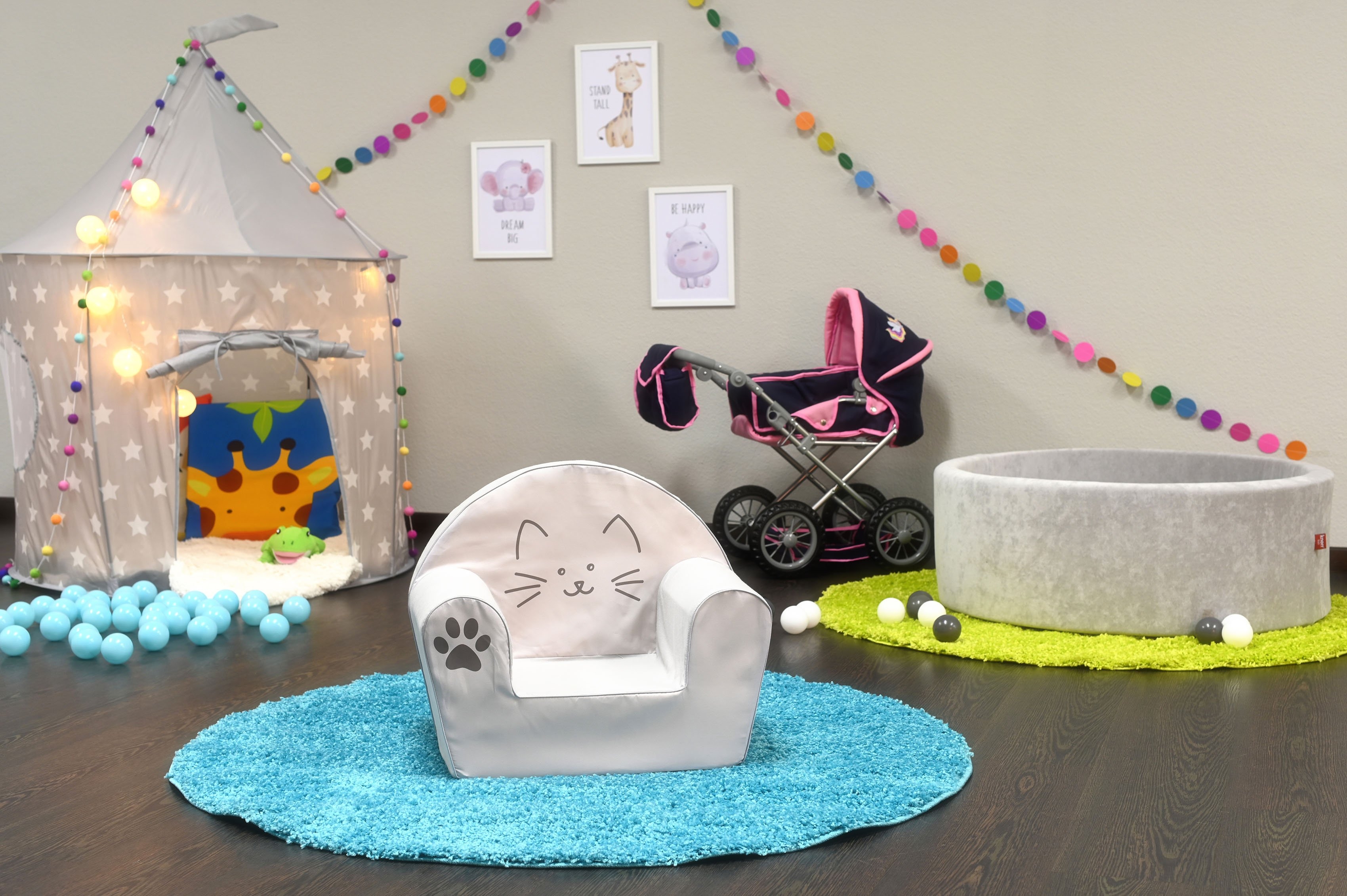 Knorrtoys® Fauteuil Kat Lilli voor kinderen, made in europe in de