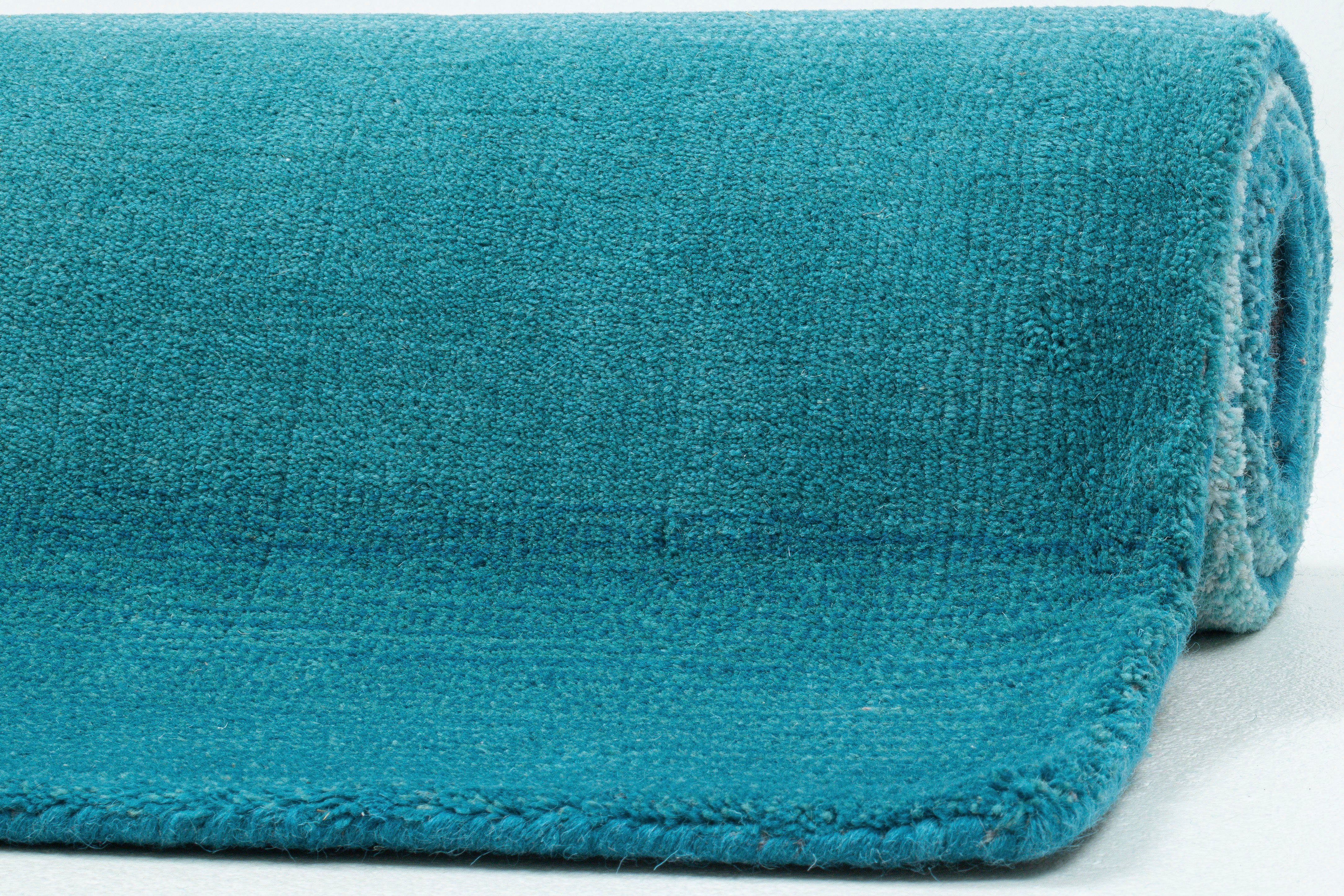 my home Wollen kleed Lessach Handgeweven tapijt, met moderne kleurverloop, 100% wol, handgeweven
