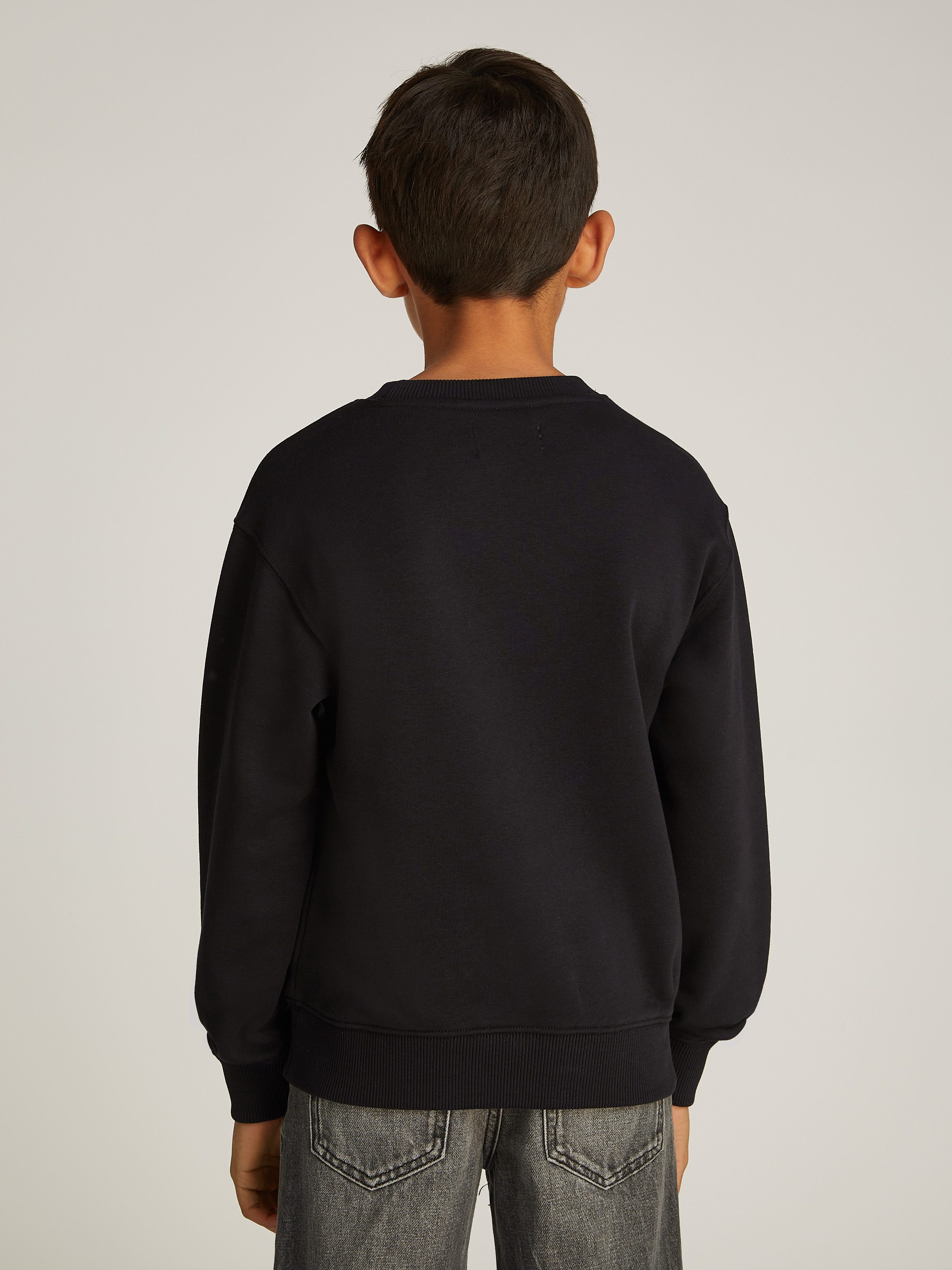 Calvin Klein Sweatshirt GRADIENT FLOCK LOGO CN voor kinderen tot 16 jaar met logo-opdruk