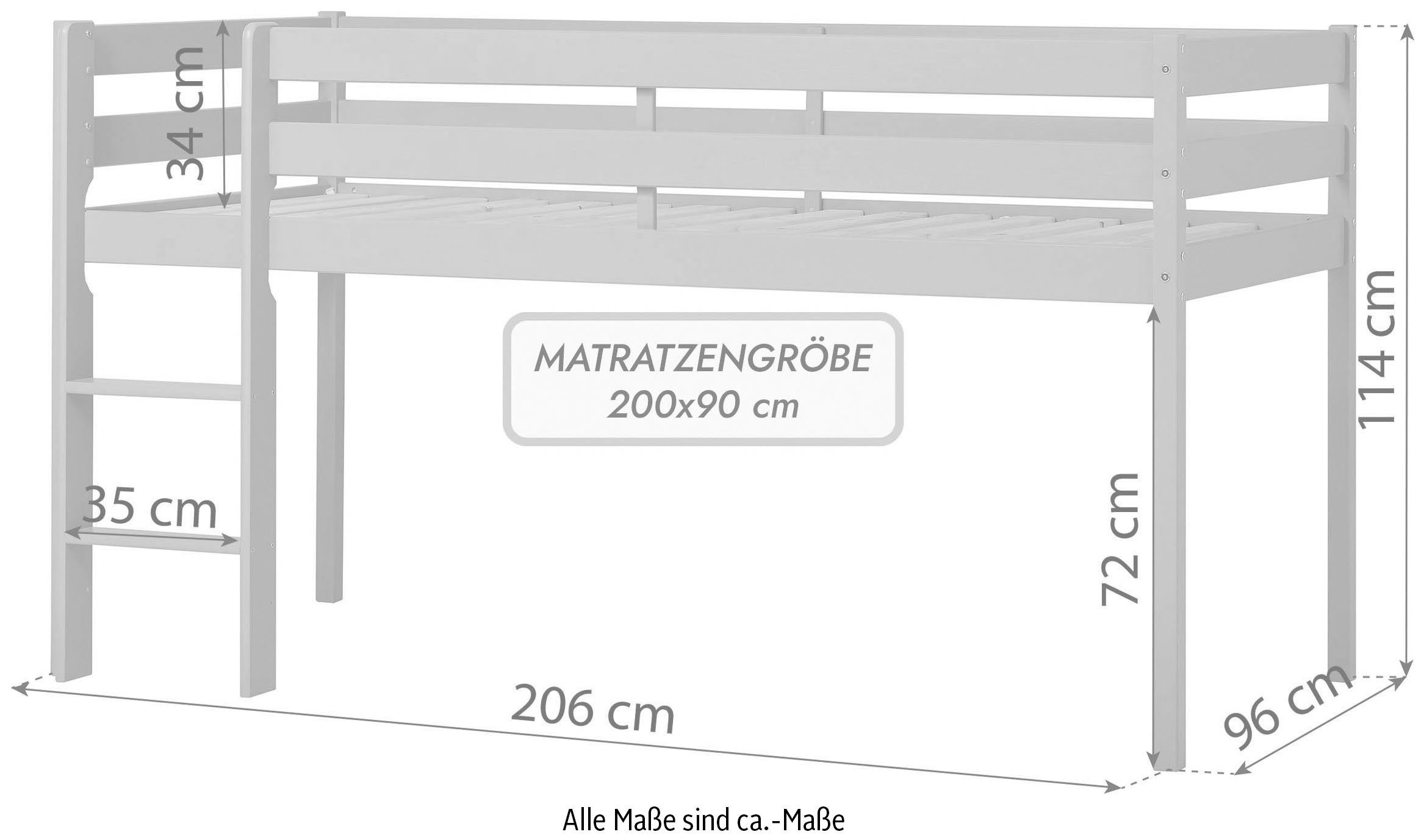 Hoppekids Speelbed ECO COMFORT, hoogslaper, deelbaar in 2 eenpersoonsbedden