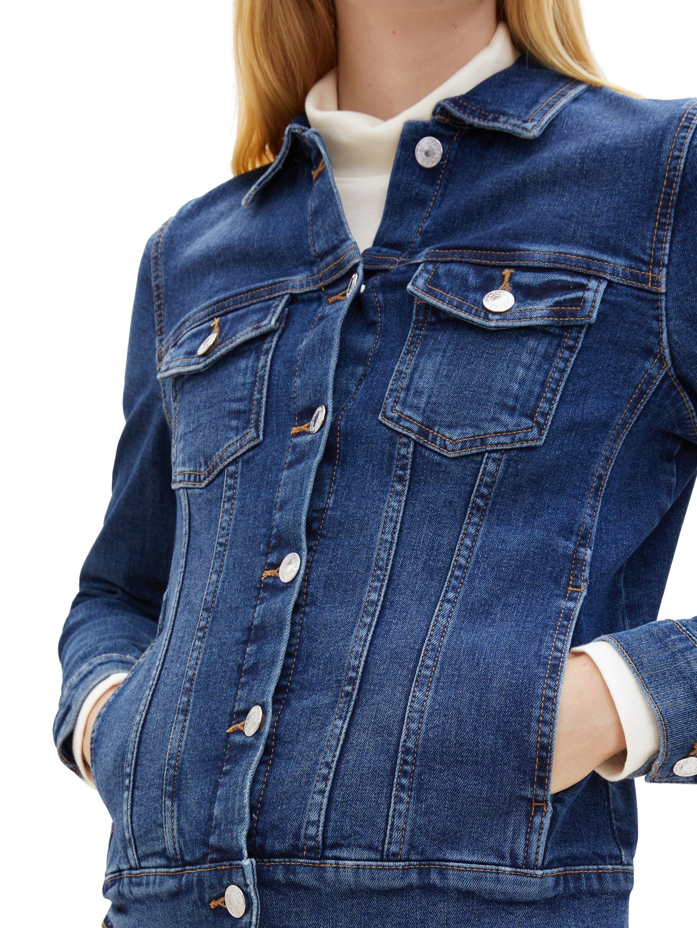 Tom Tailor Denim Jeansjack in klassieke look en met stretch