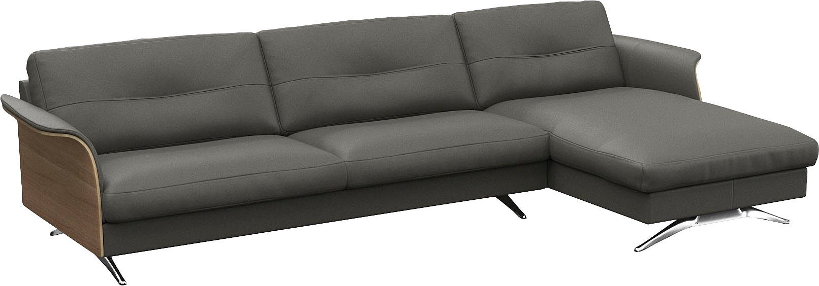 FLEXLUX Hoekbank Glow, super comfortabel door hoogwaardige zitconstructie met binnenvering, L-vorm