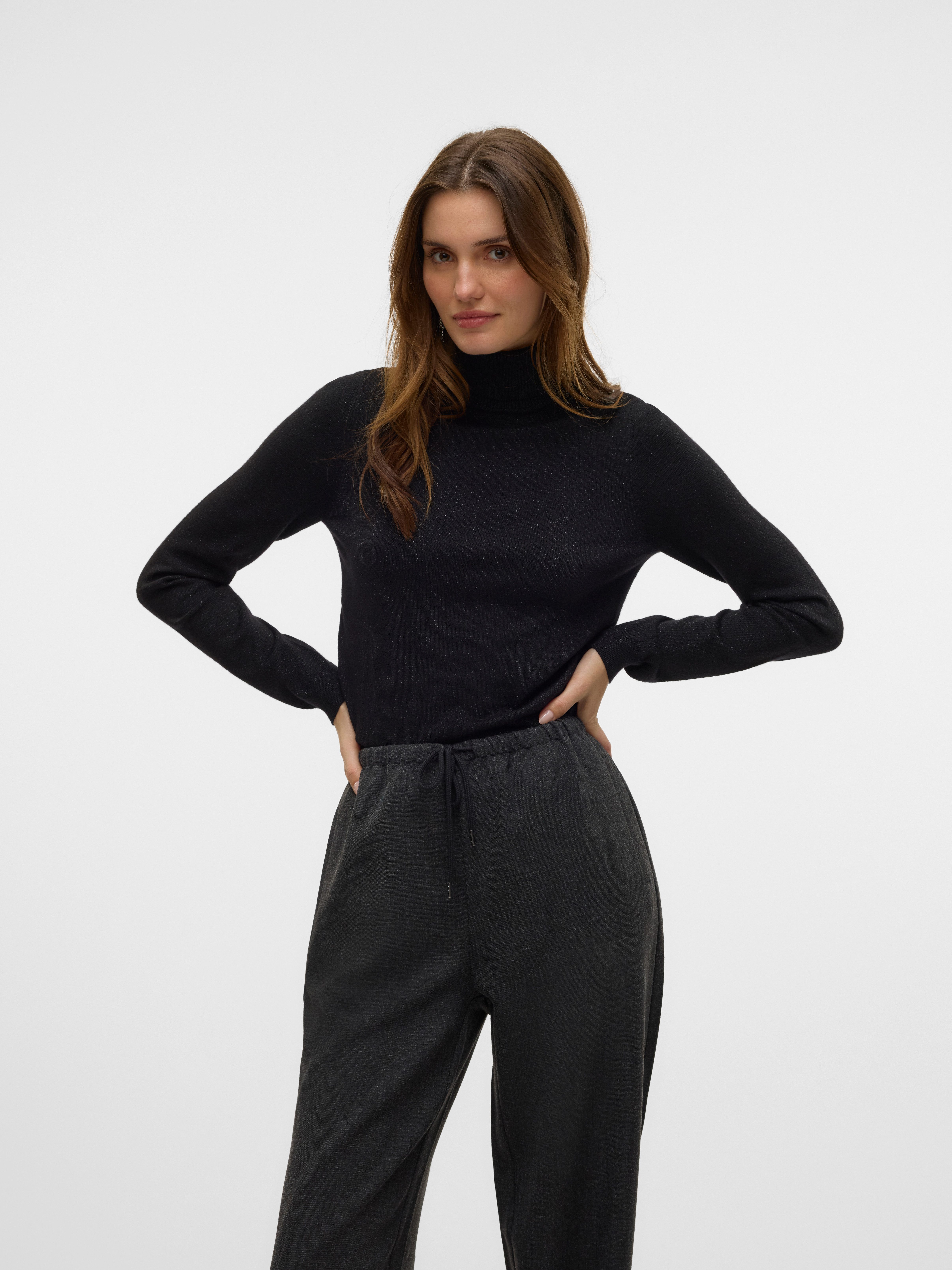 Vero Moda Coltrui VMHAPPYSHINE LS ROLLNECK PULLOVER BOO