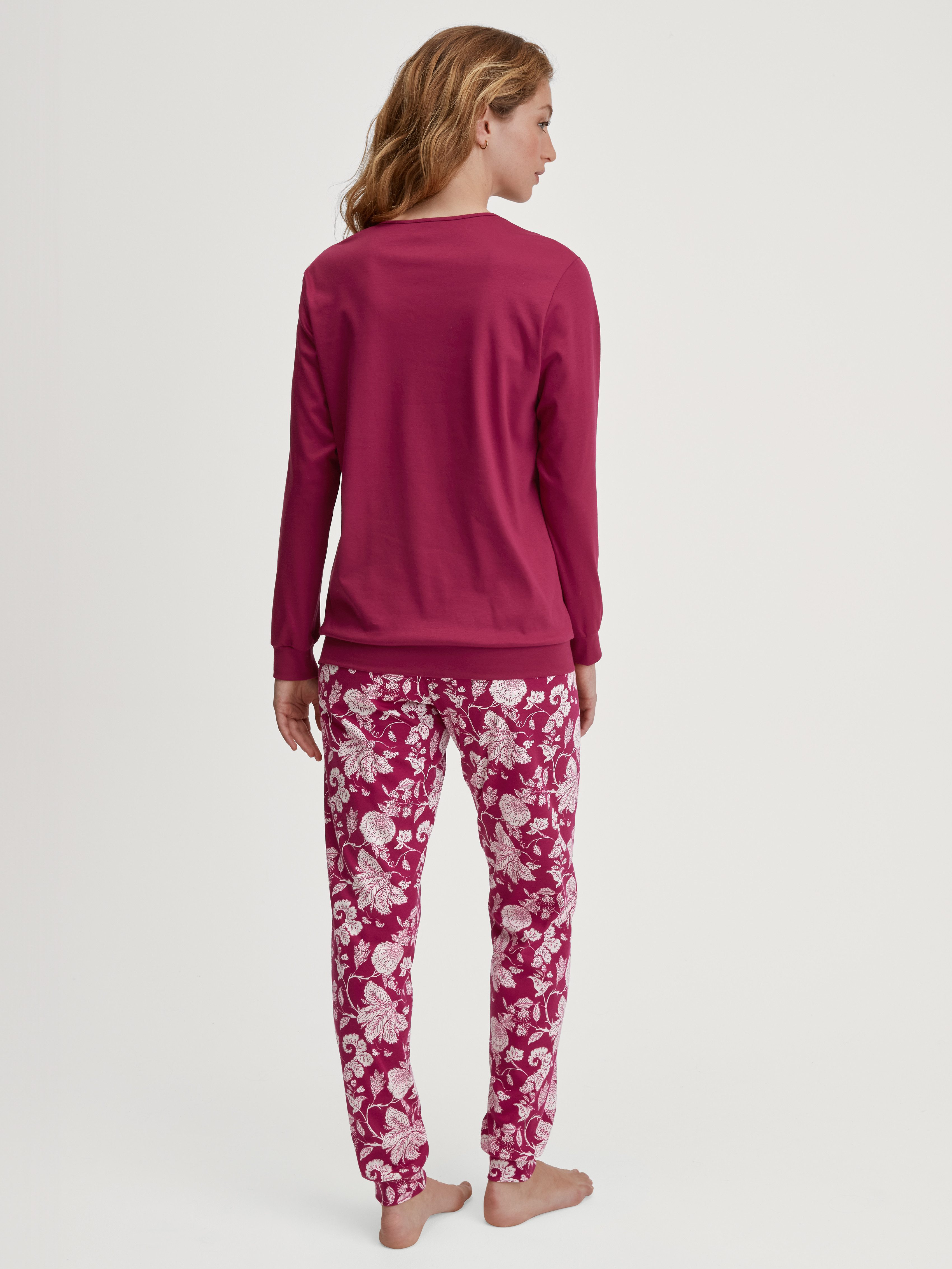 CALIDA Pyjama Sweet Dreams Lange mouw, ronde hals, interlock-kwaliteit, zacht, comfortabel (2-delig)