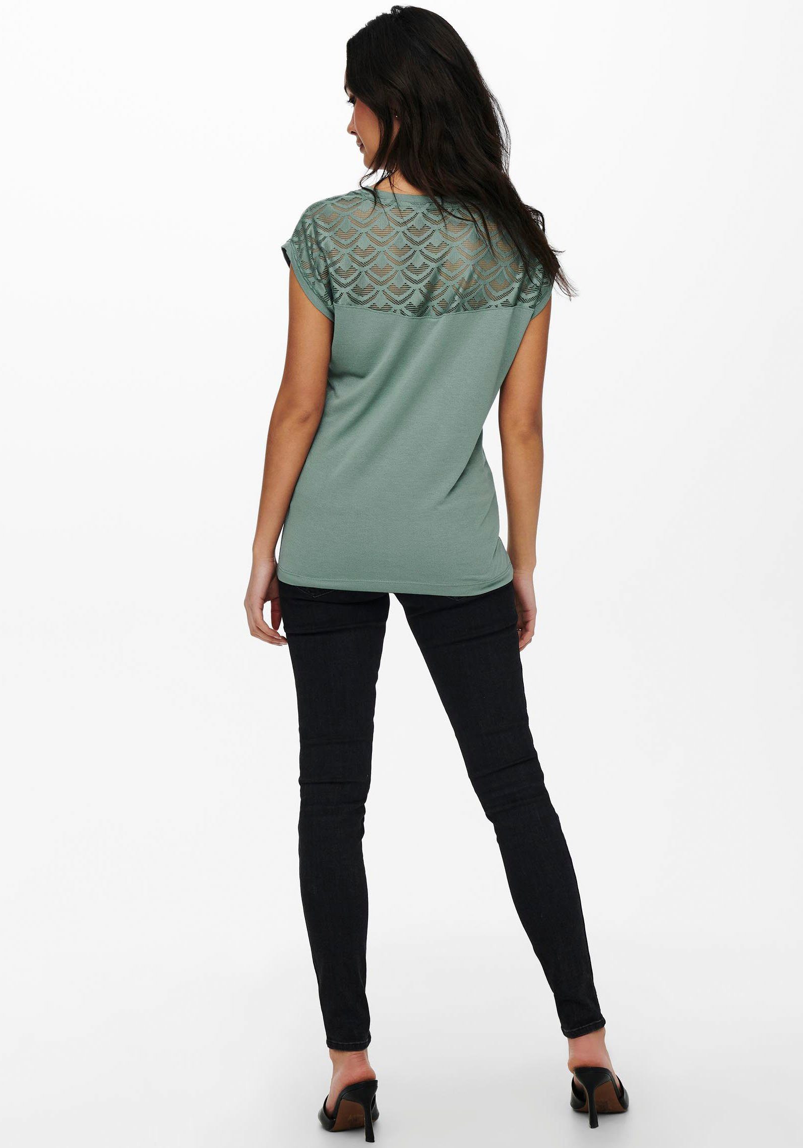 Only Kanten shirt ONLNICOLE LIFE S/S MIX TOP JRS NOOS