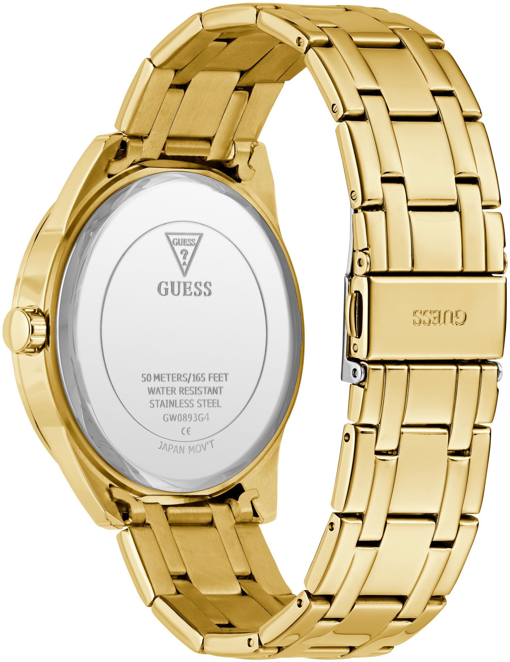 Guess Kwartshorloge Elliot Polshorloge, herenhorloge, siliconen band, analoog