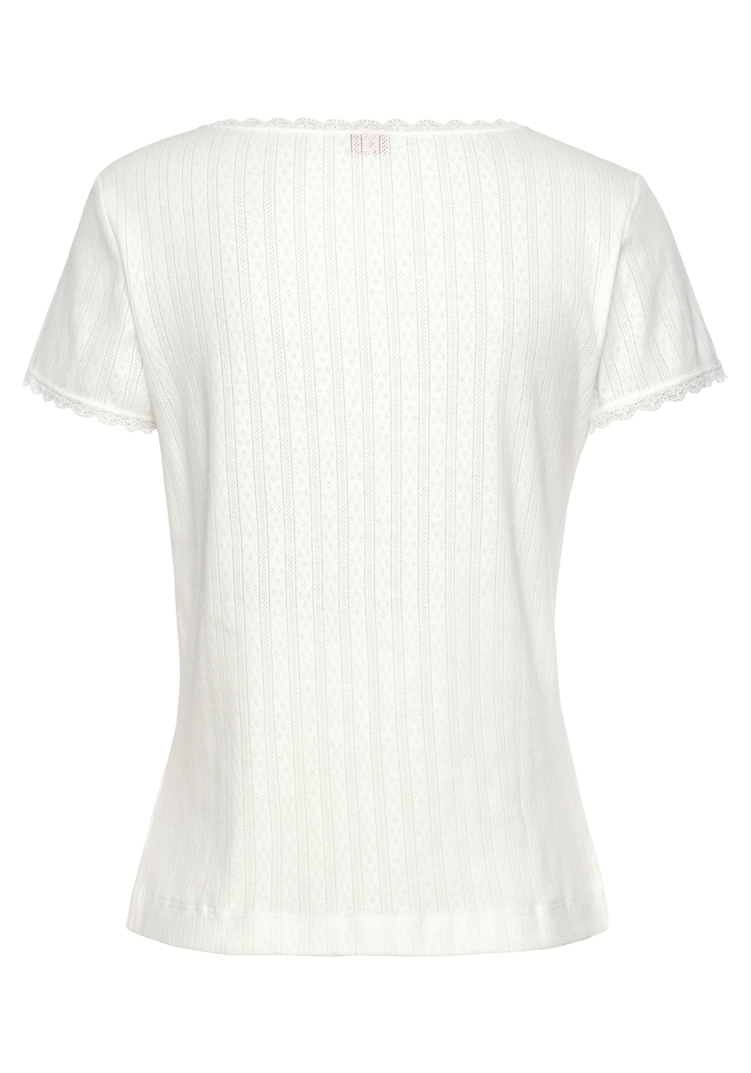 s.Oliver RED LABEL Beachwear Pyjama top in ajourbreisel