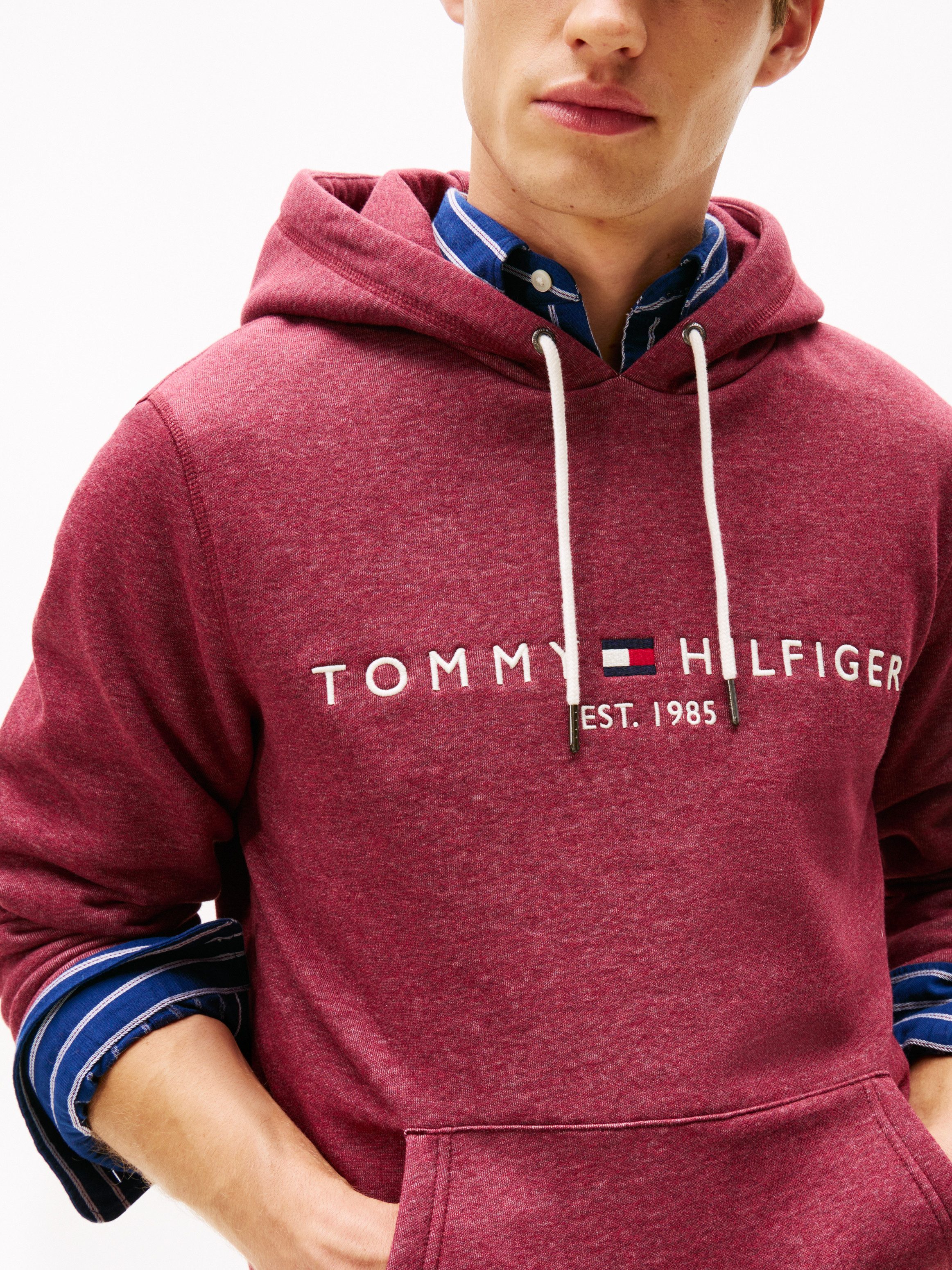 Tommy Hilfiger Hoodie TOMMY LOGO HOODY met capuchon en kangoeroezak