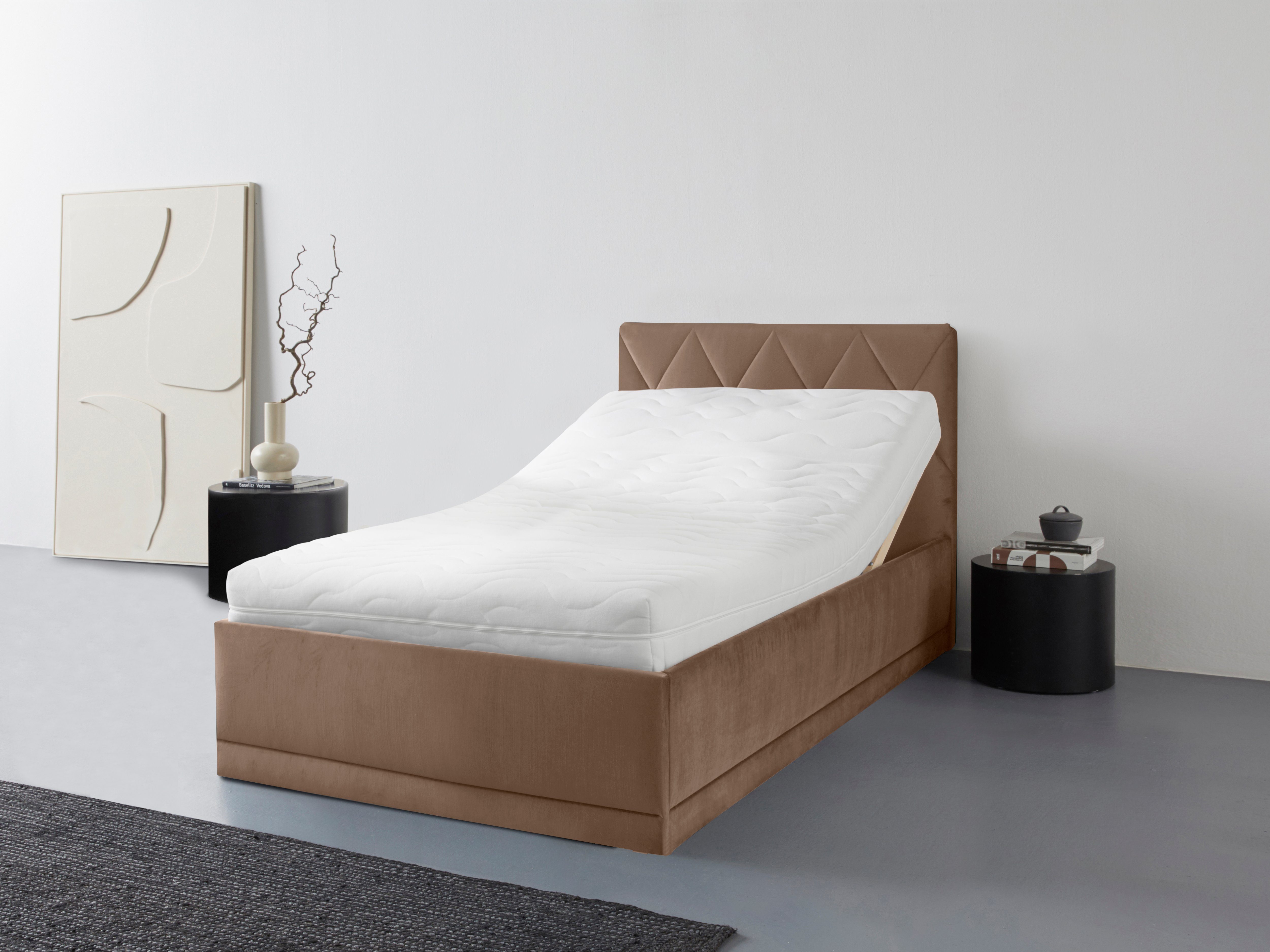 Westfalia Polsterbetten Gestoffeerd bed ADAMAS ook met bedlade, knoopdetails met stras
