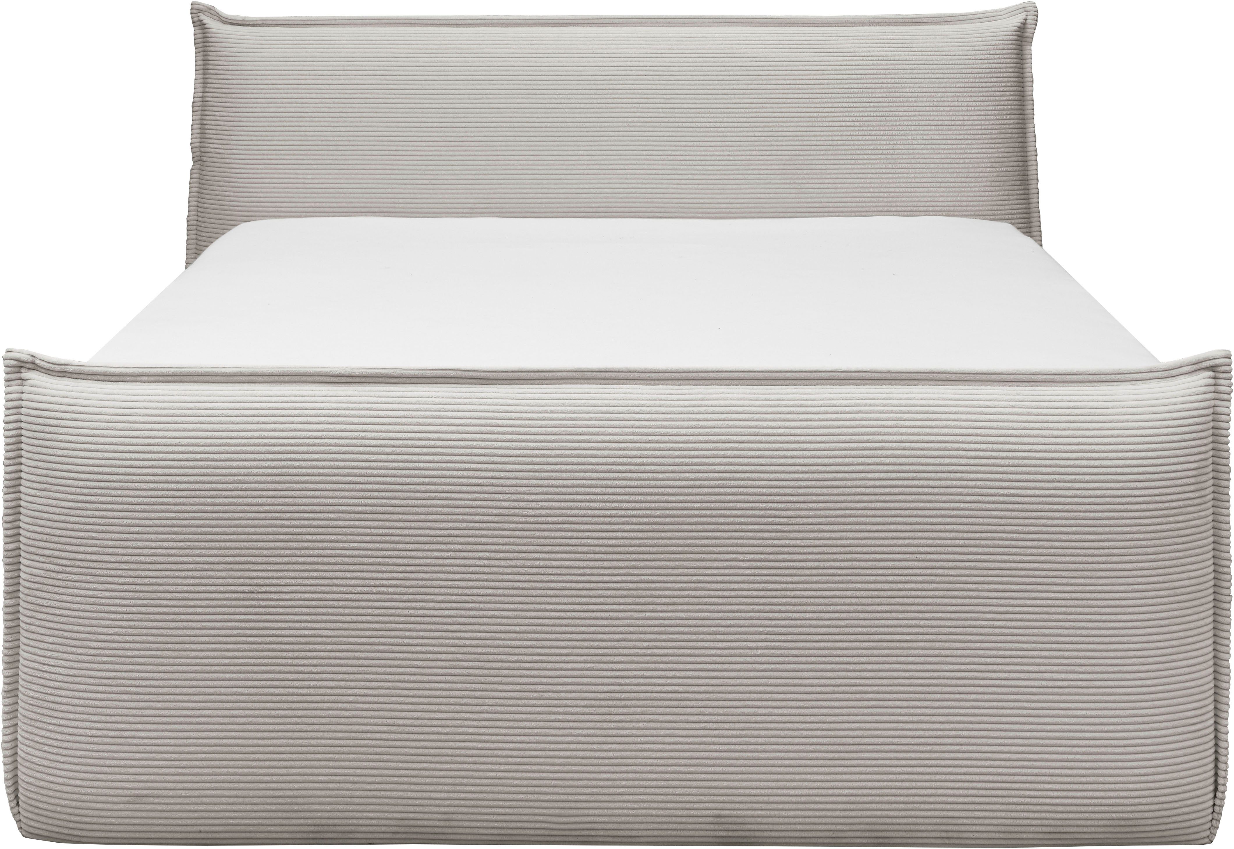 set one by Musterring Boxspring Florida in moderne cord bekleding, met bedlade, in 3 maten verkrijgbaar